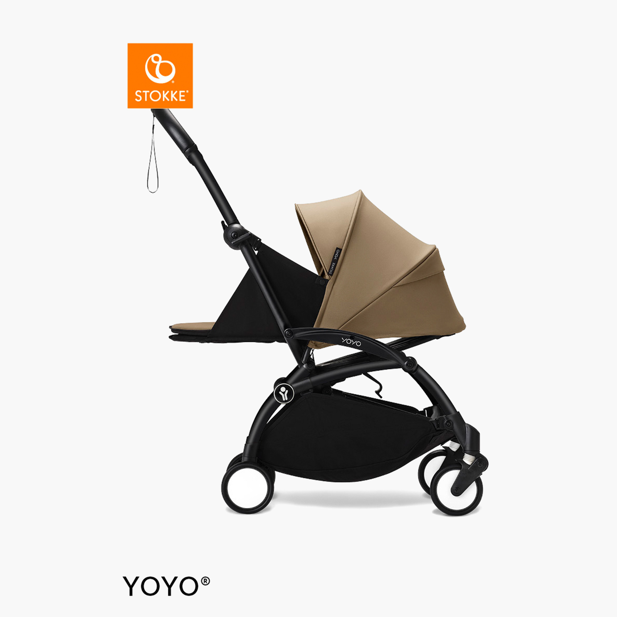 Stokke YOYO³ Black frame with 0+ Newborn Pack - Toffee-baby-gear-strollersandprams-strollers-image-5
