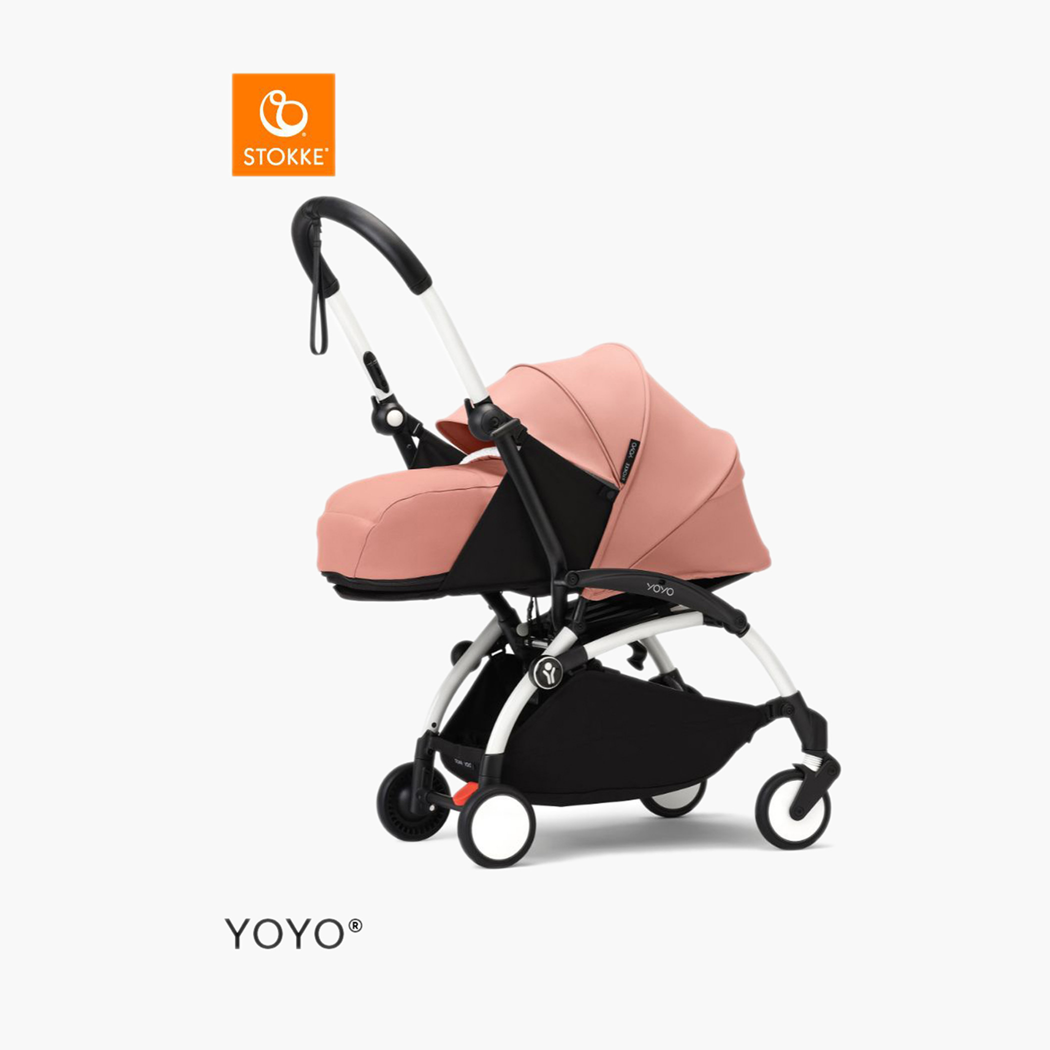 Stokke YOYO³ White frame with 0+ Newborn Pack - Ginger-baby-gear-strollersandprams-strollers-image-3