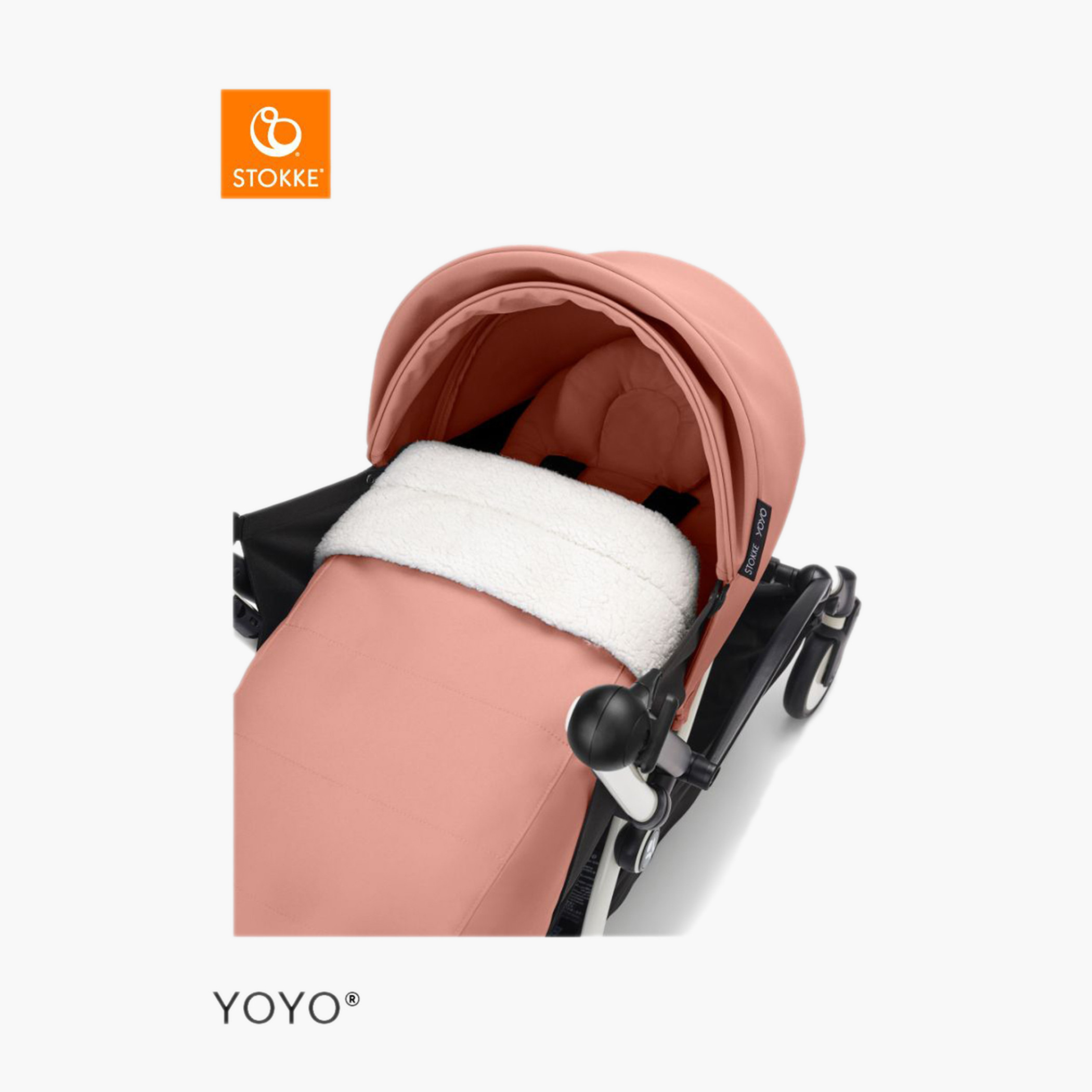 Stokke YOYO³ White frame with 0+ Newborn Pack - Ginger-baby-gear-strollersandprams-strollers-image-5
