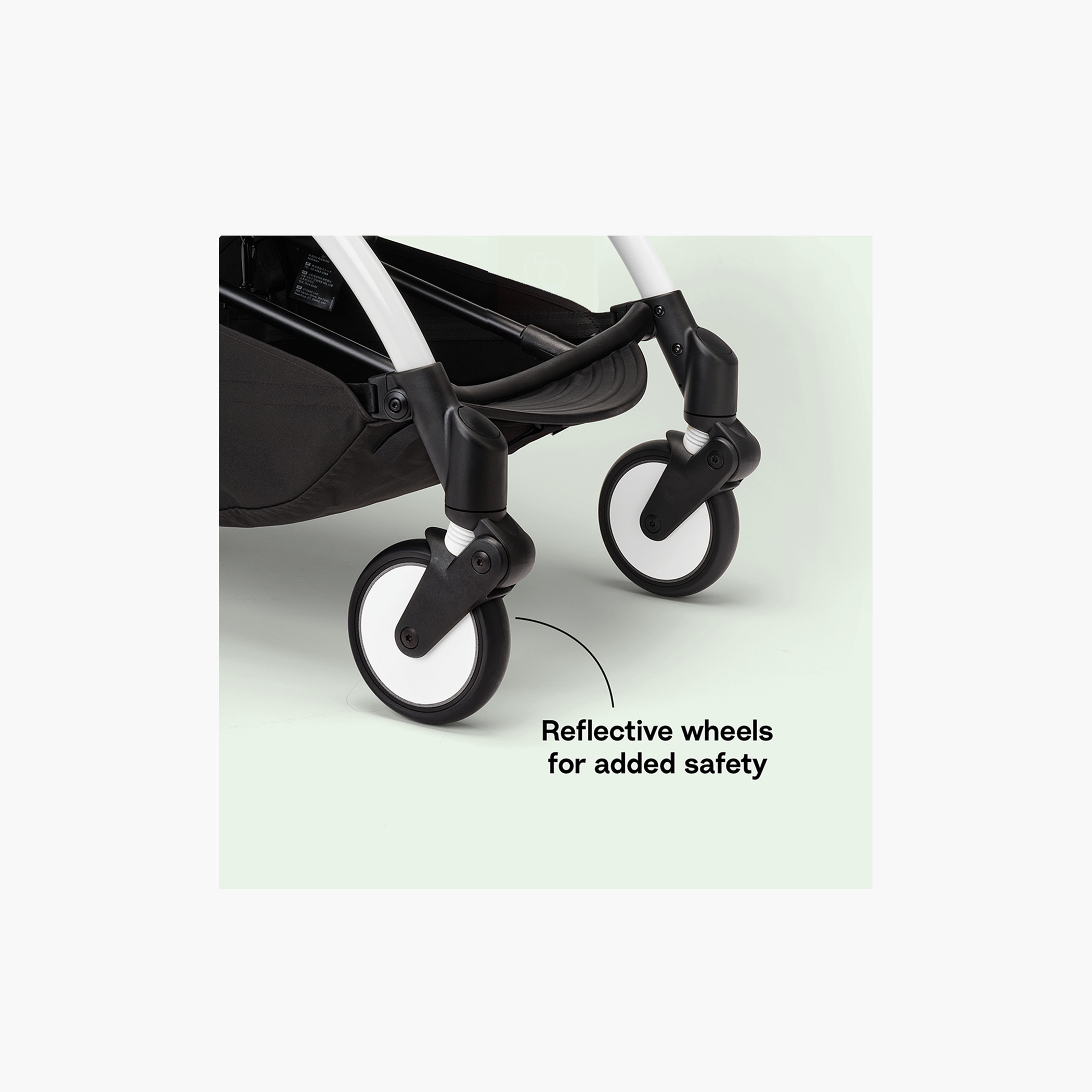 Stokke YOYO³ White frame with 0+ Newborn Pack - Olive-baby-gear-strollersandprams-strollers-image-4