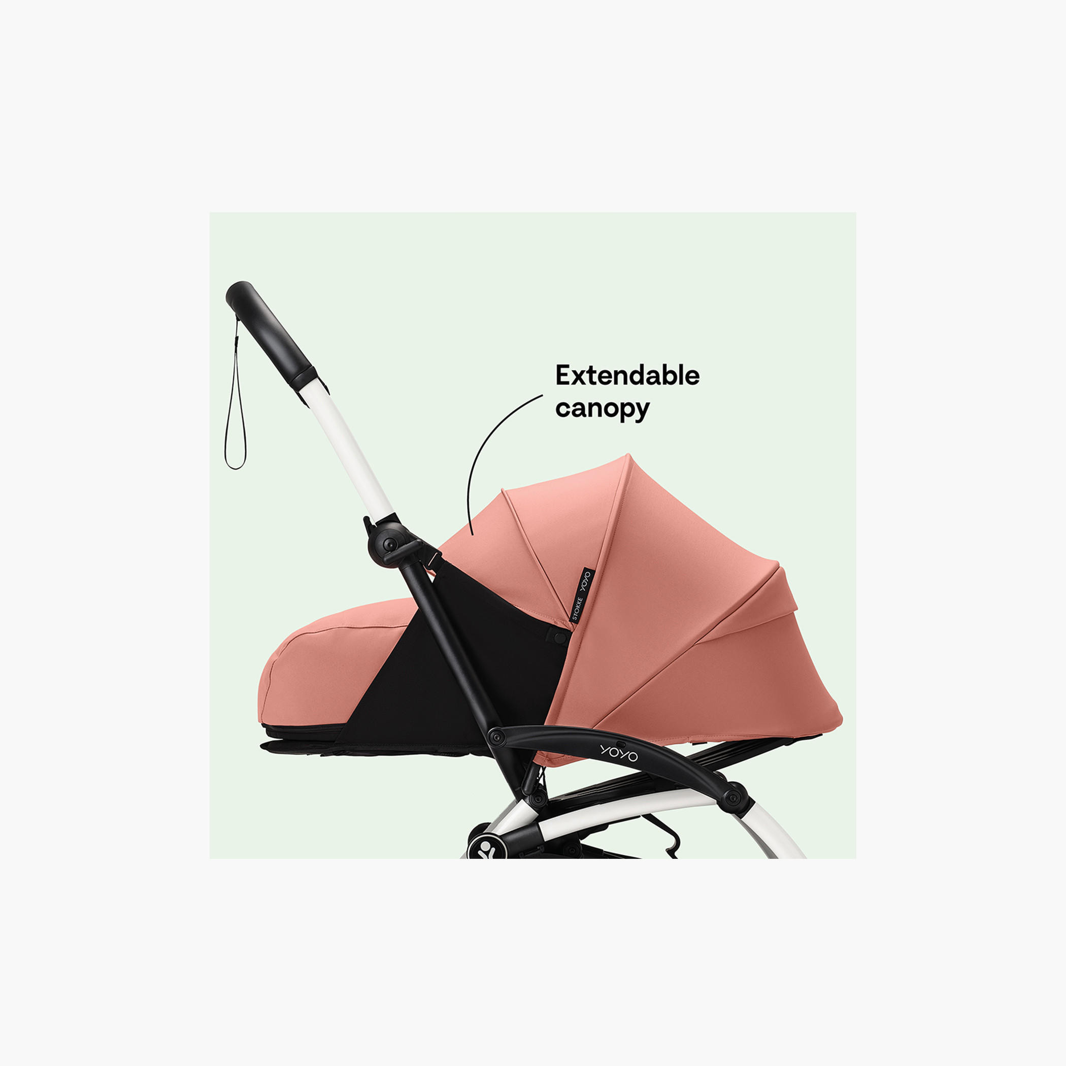 Stokke YOYO³ White frame with 0+ Newborn Pack - Taupe-baby-gear-strollersandprams-strollers-image-5