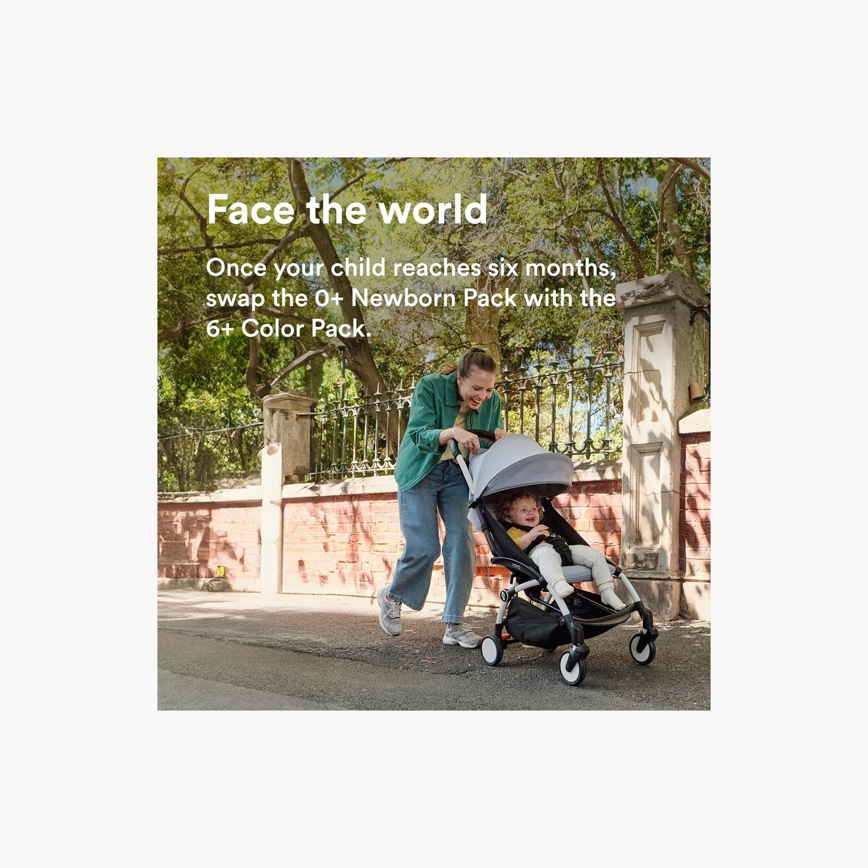 Stokke YOYO3 Stroller with Newborn Pack - Black Frame, 0+ Newborn Pack & 6+Color Pack - Stone-baby-gear-strollersandprams-strollers-image-4