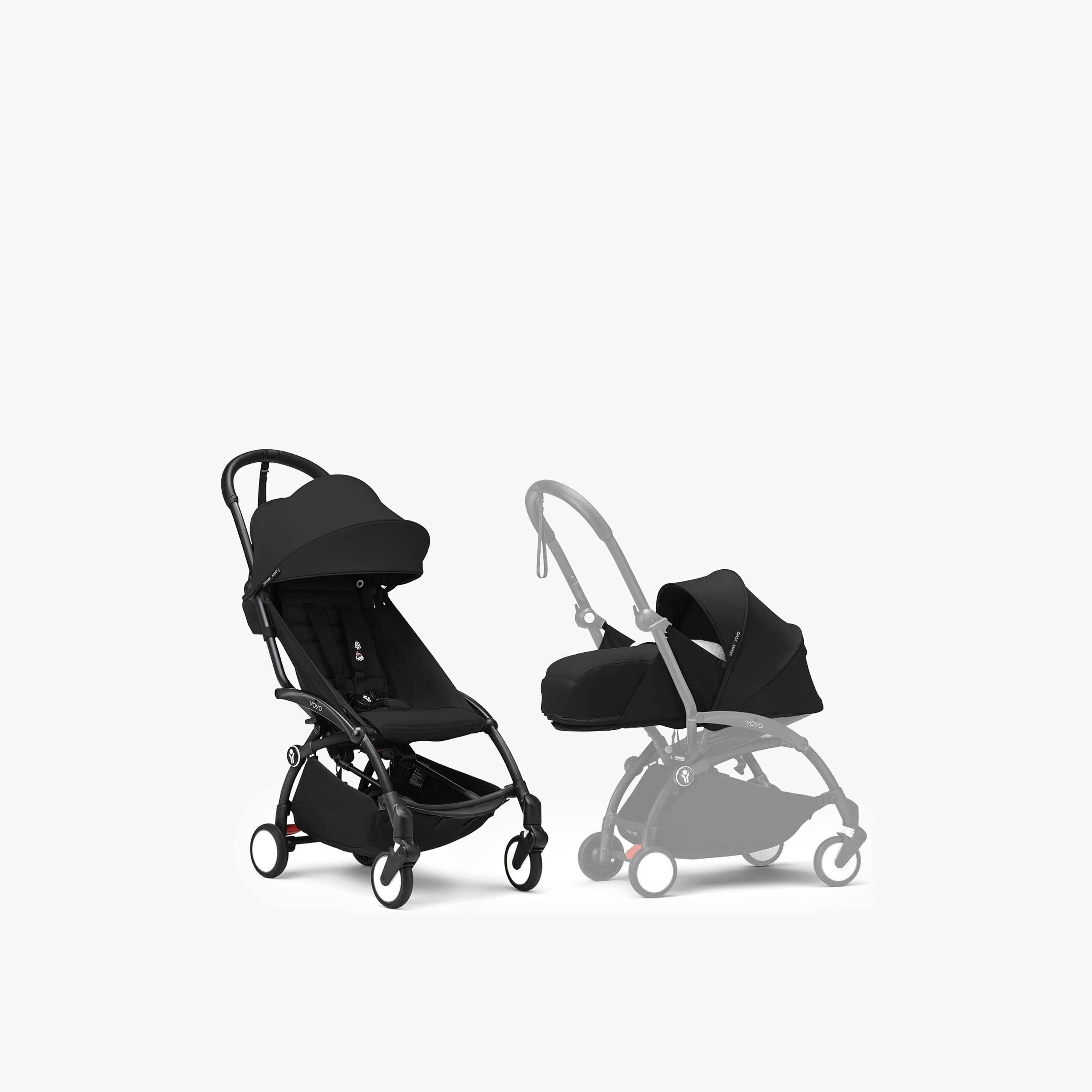 Stokke YOYO3 Stroller with Newborn Pack - Black Frame, 0+ Newborn Pack & 6+Color Pack - Taupe-baby-gear-strollersandprams-strollers-image-1