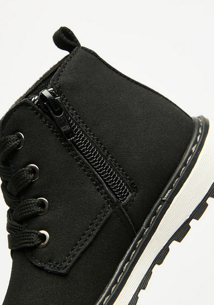 Juniors Printed High Cut Boots with Zip Closure