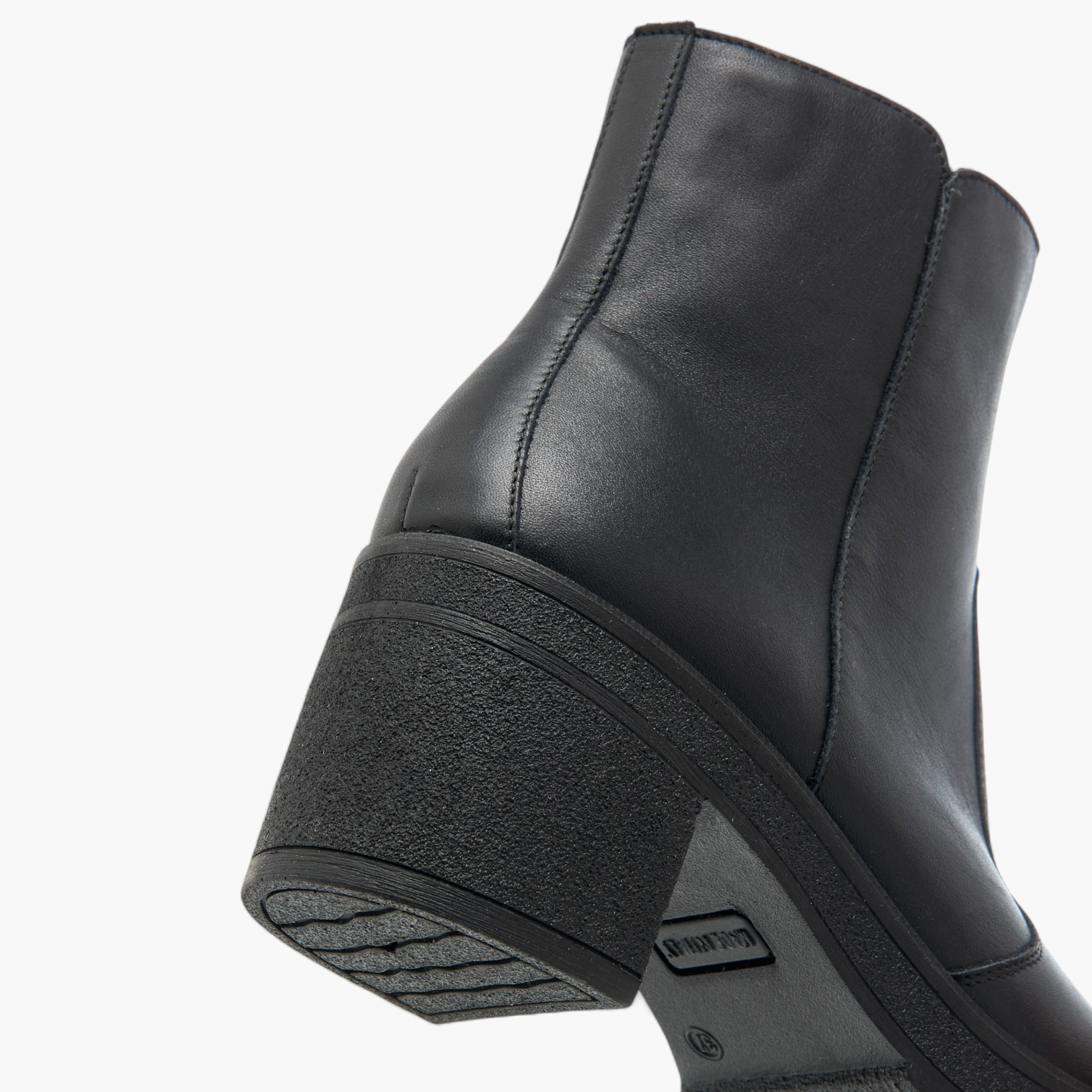 Celeste Women's Solid Ankle Boots with Zip Closure and Block Heels-women-shoes-boots-image-5