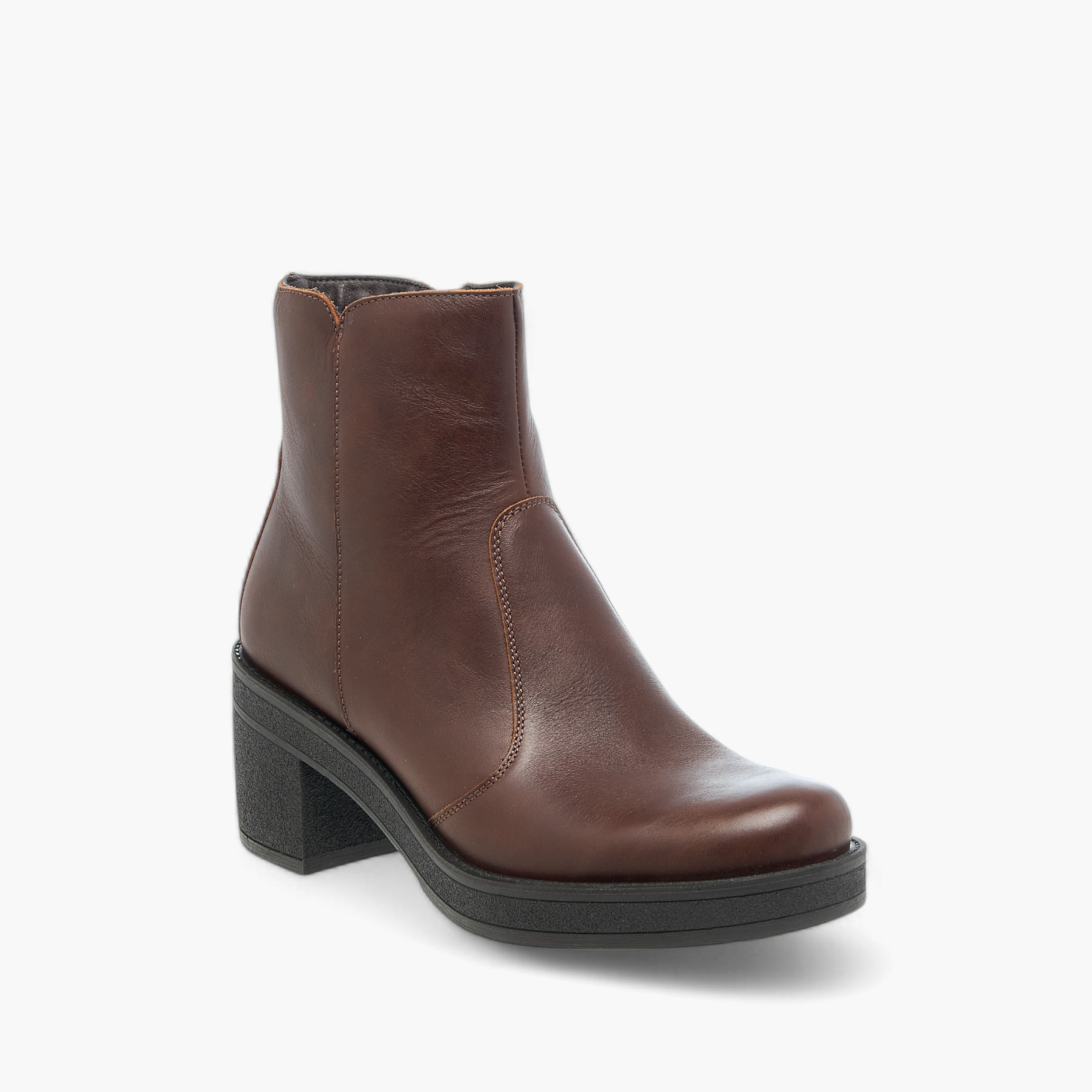 Celeste Women's Solid Ankle Boots with Zip Closure and Block Heels-women-shoes-boots-image-7