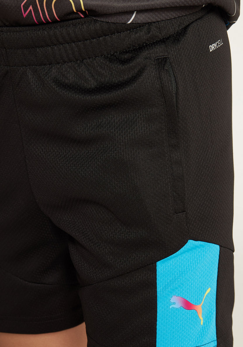 PUMA Panelled Shorts with Elasticated Waistband and Pockets-Bottoms-image-2