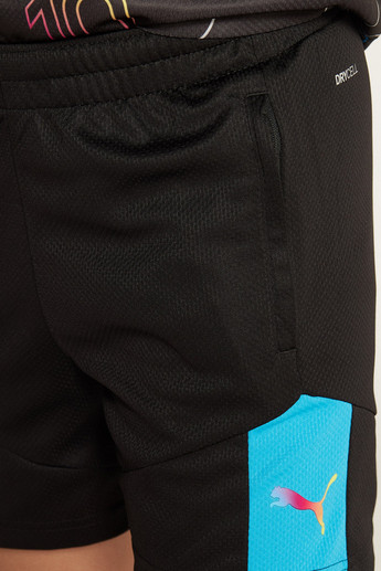 PUMA Panelled Shorts with Elasticated Waistband and Pockets