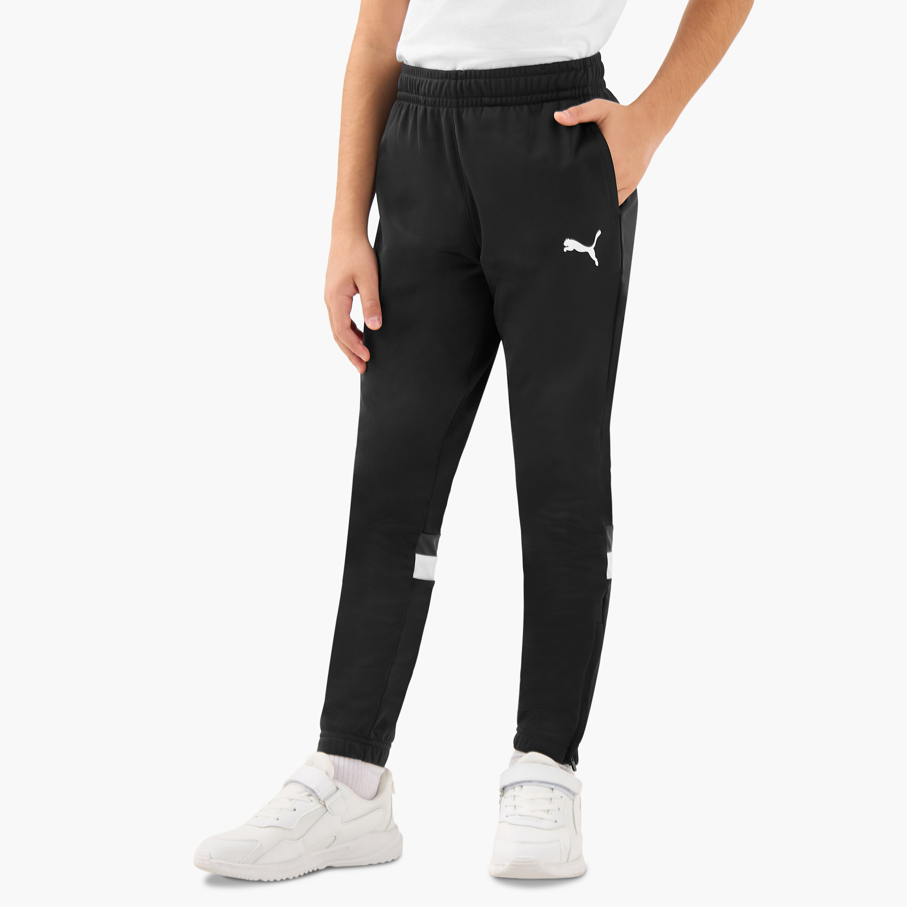 PUMA Boys Jacket and Trousers Set with Logo Print - Cotton - Long Sleeves - High Neck-boys-clothing-sportswear-sets-image-3