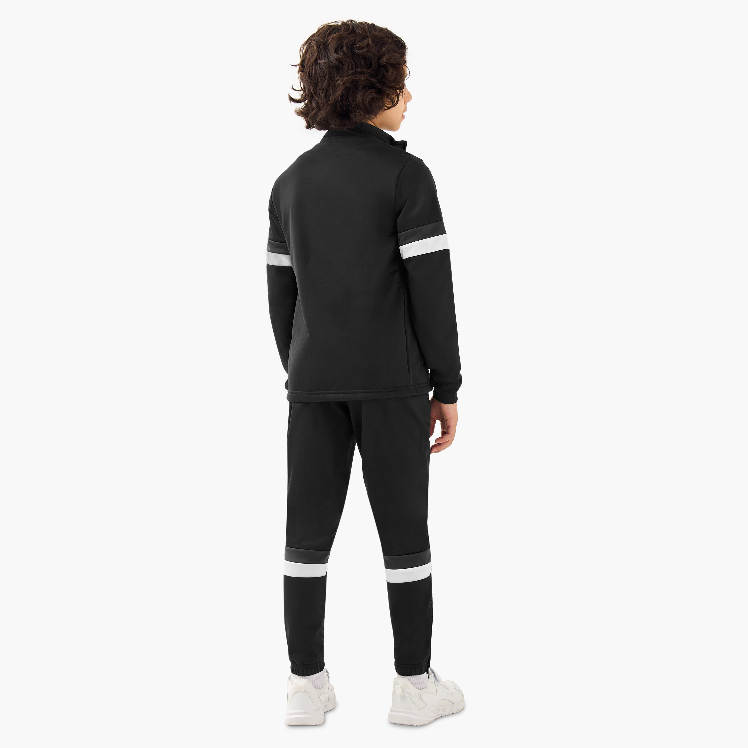 PUMA Boys Jacket and Trousers Set with Logo Print - Cotton - Long Sleeves - High Neck-boys-clothing-sportswear-sets-image-4