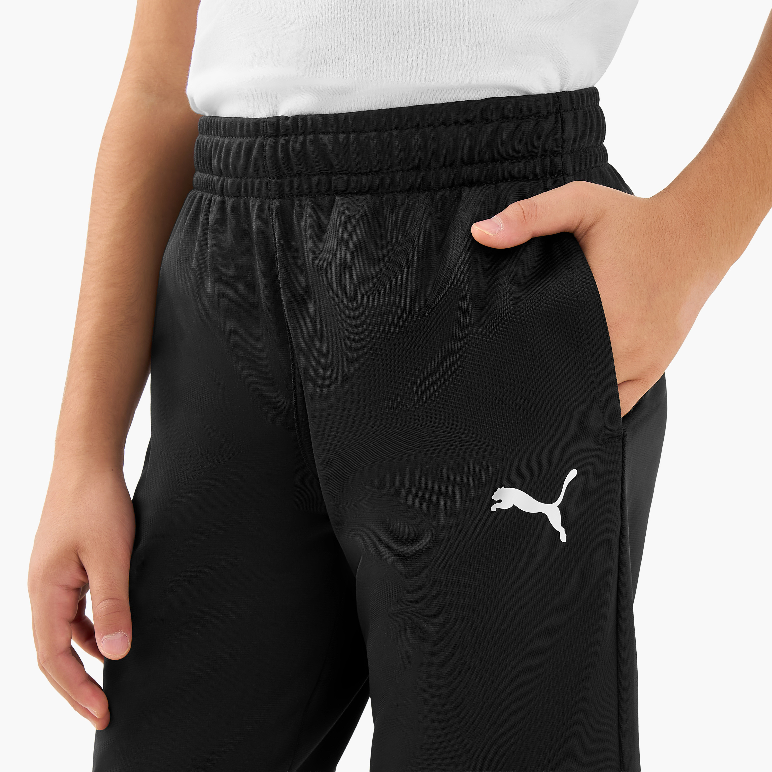 PUMA Boys Jacket and Trousers Set with Logo Print - Cotton - Long Sleeves - High Neck-boys-clothing-sportswear-sets-image-6