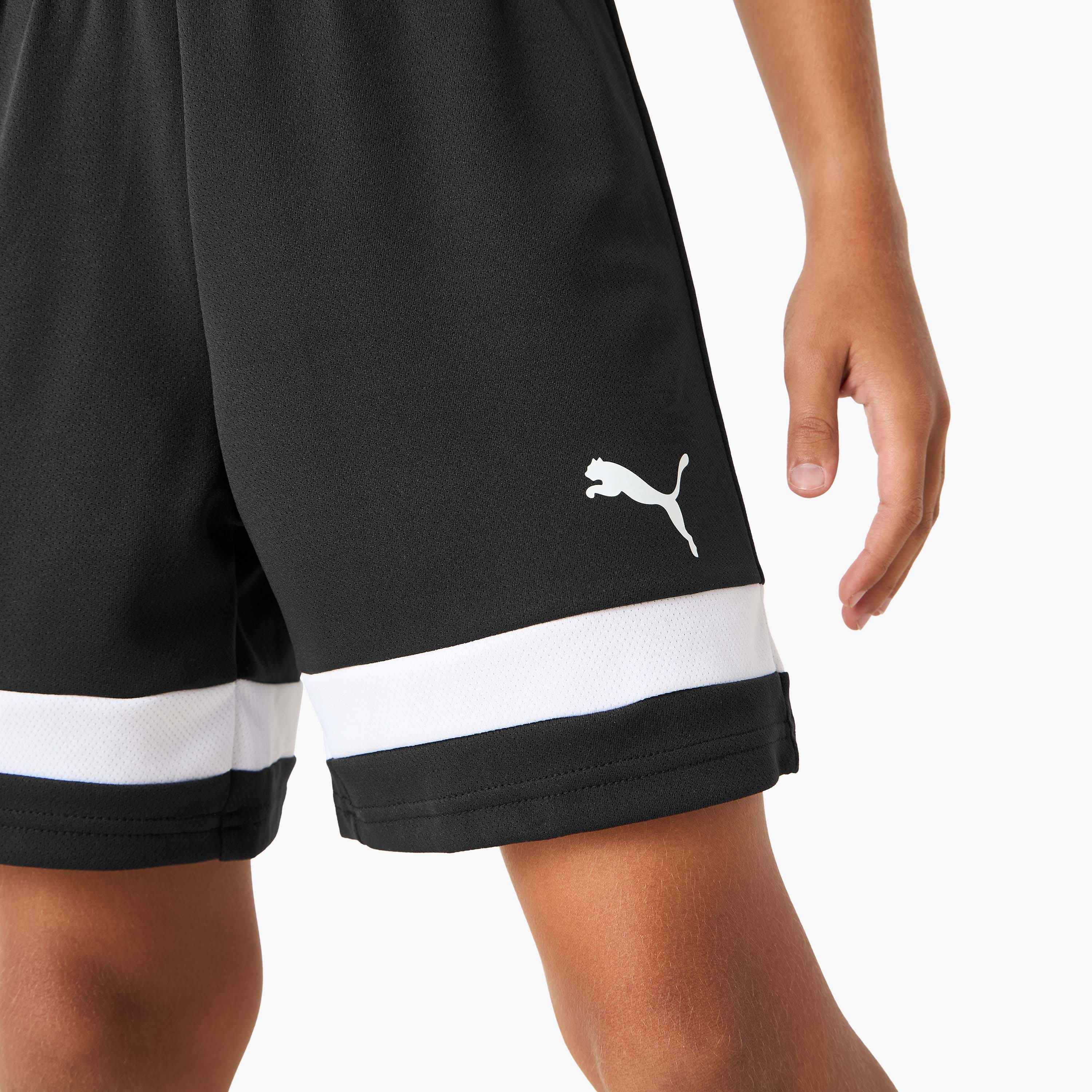 PUMA Colourblock Shorts with Elasticated Waist-boys-clothing-sportswear-bottoms-image-4