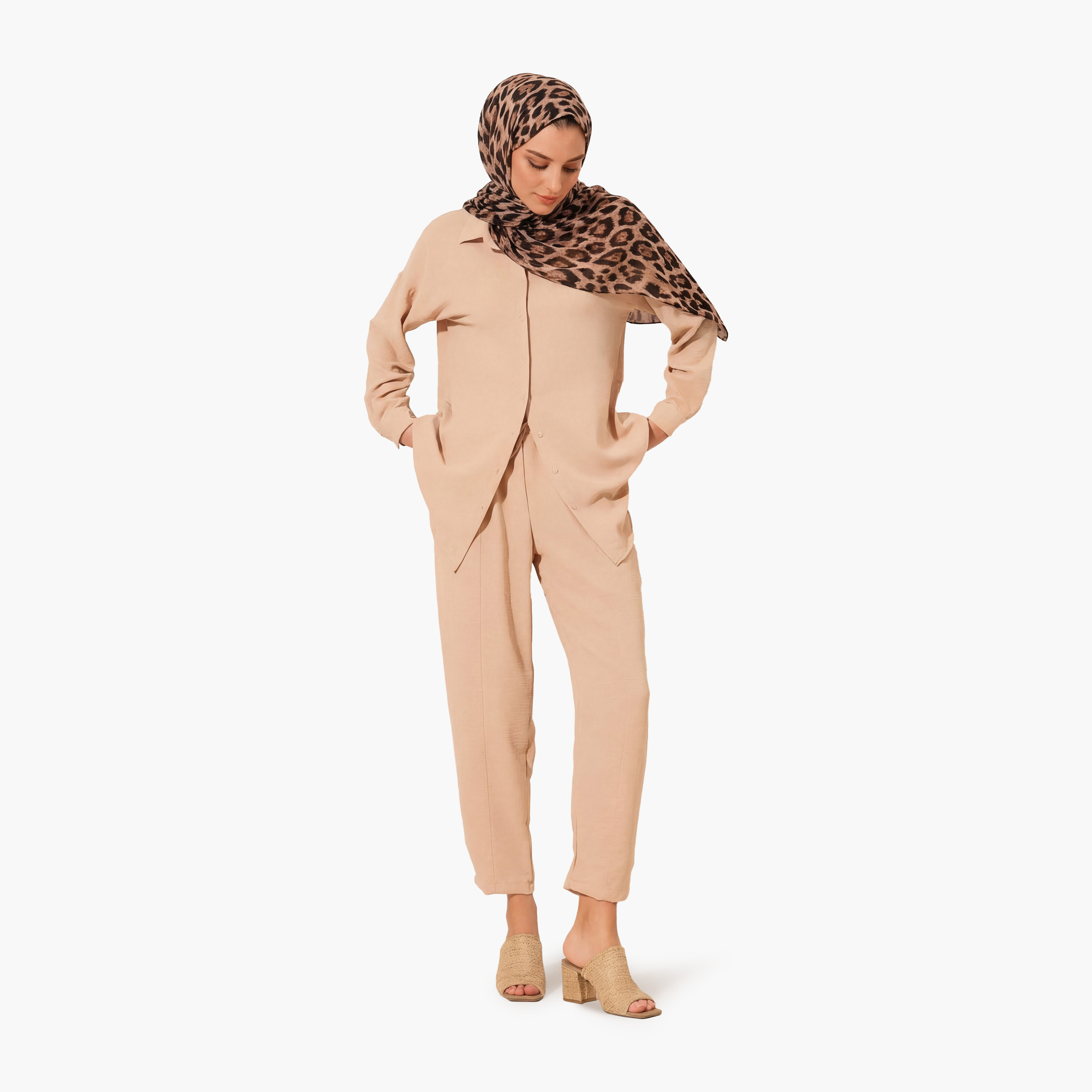 Bigdart Women's Drop Shoulder Sleeves Shirt & Trousers Set-women-clothing-coordsets-image-1