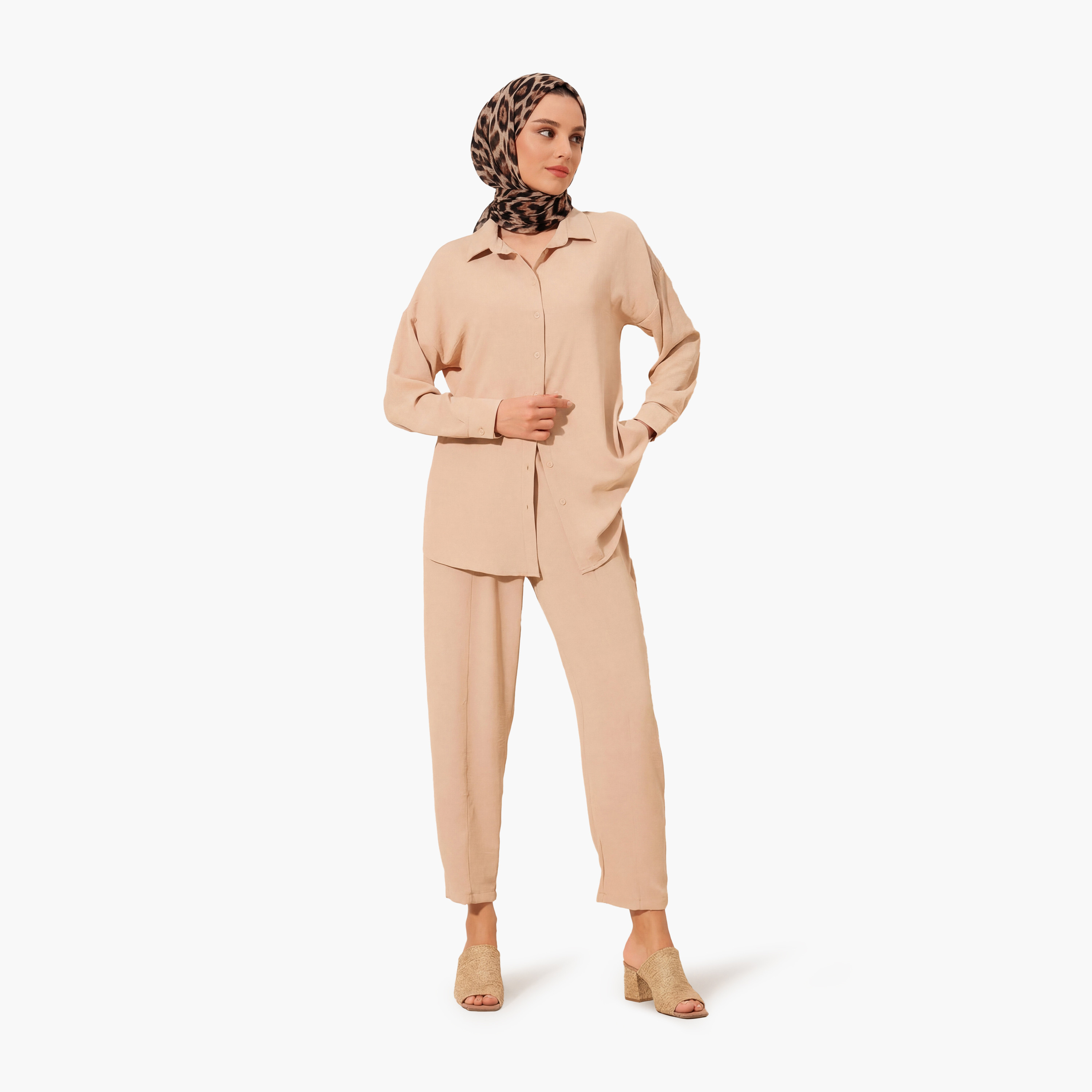 Bigdart Women's Drop Shoulder Sleeves Shirt & Trousers Set-women-clothing-coordsets-image-2