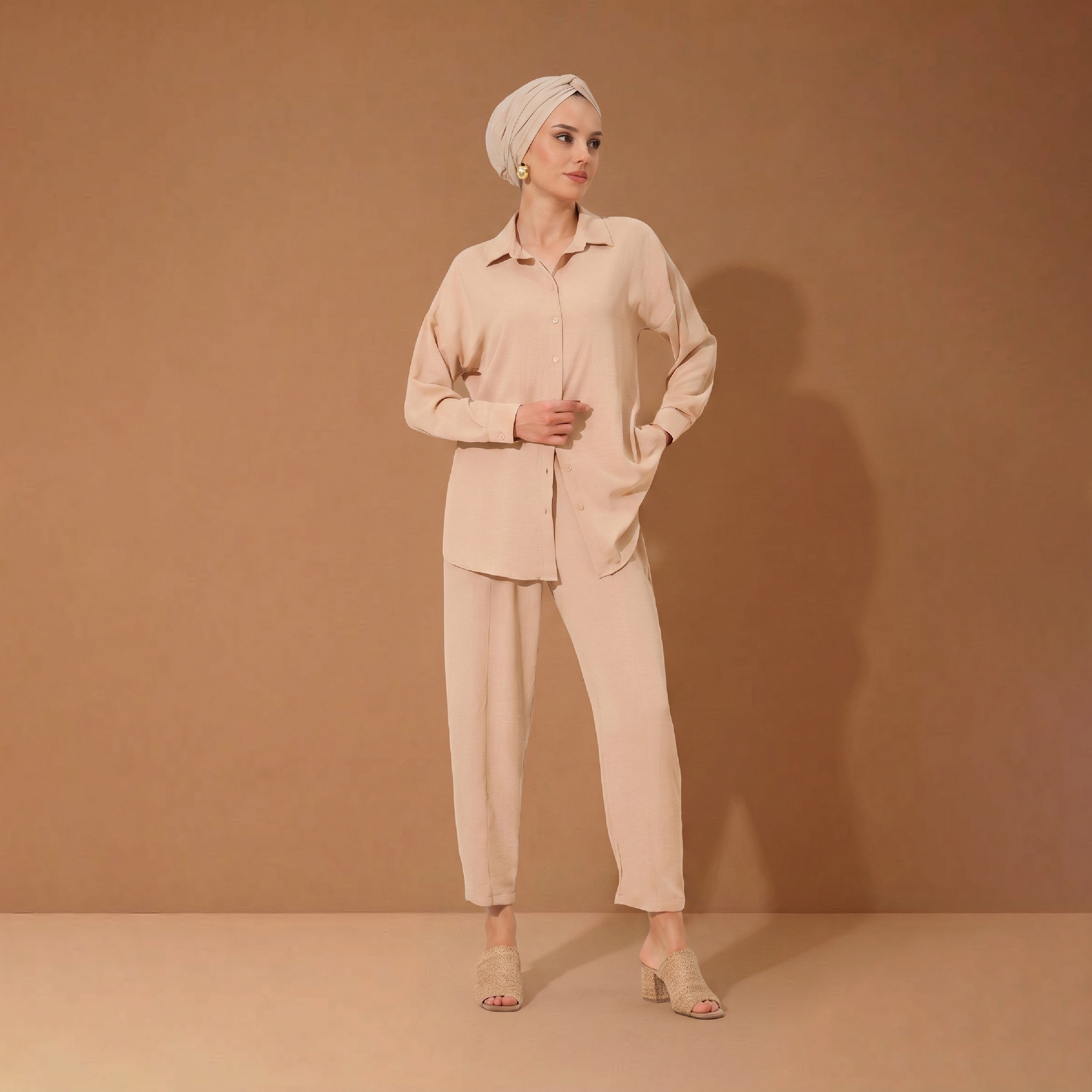 Bigdart Women's Drop Shoulder Sleeves Shirt & Trousers Set-women-clothing-coordsets-image-2