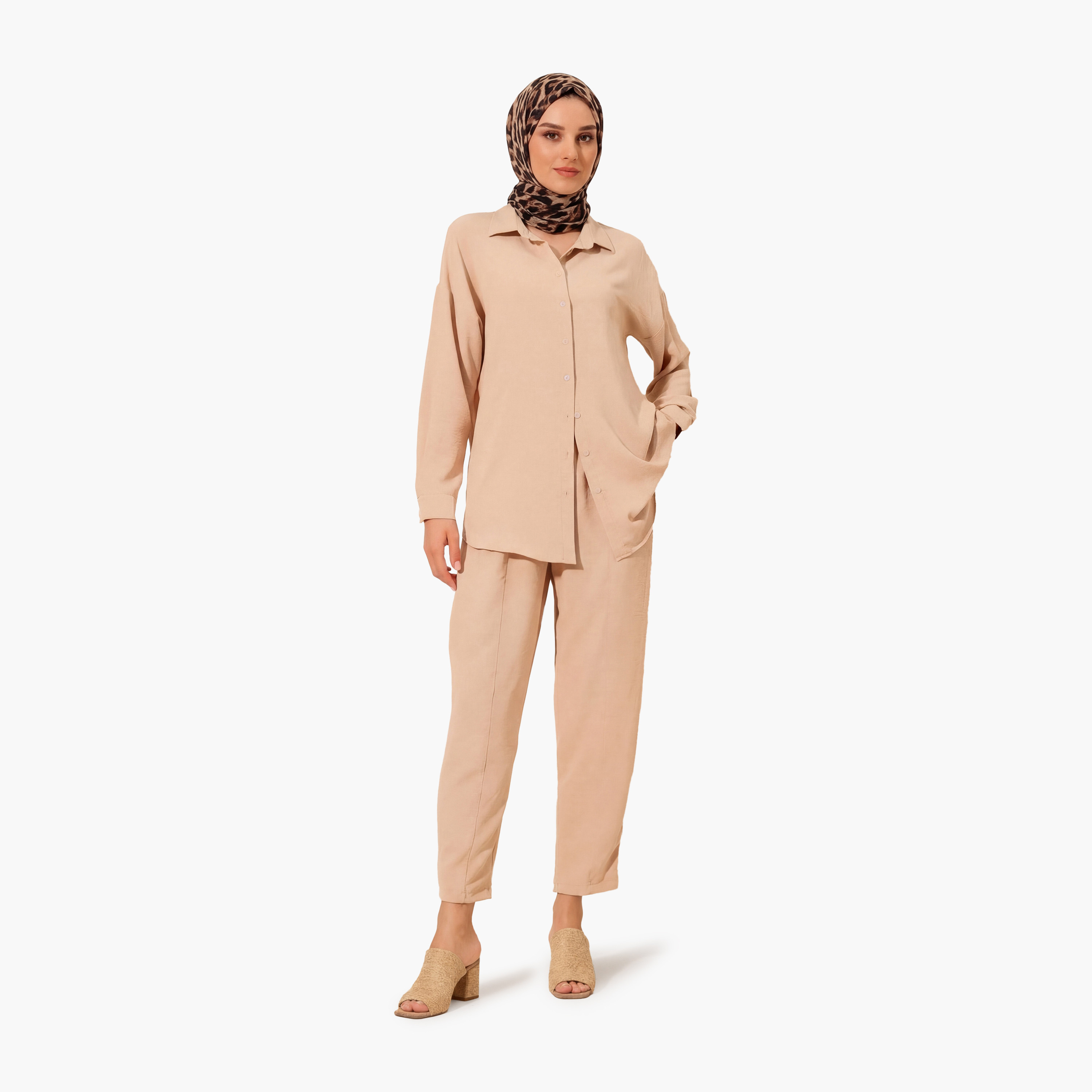 Bigdart Women's Drop Shoulder Sleeves Shirt & Trousers Set-women-clothing-coordsets-image-3