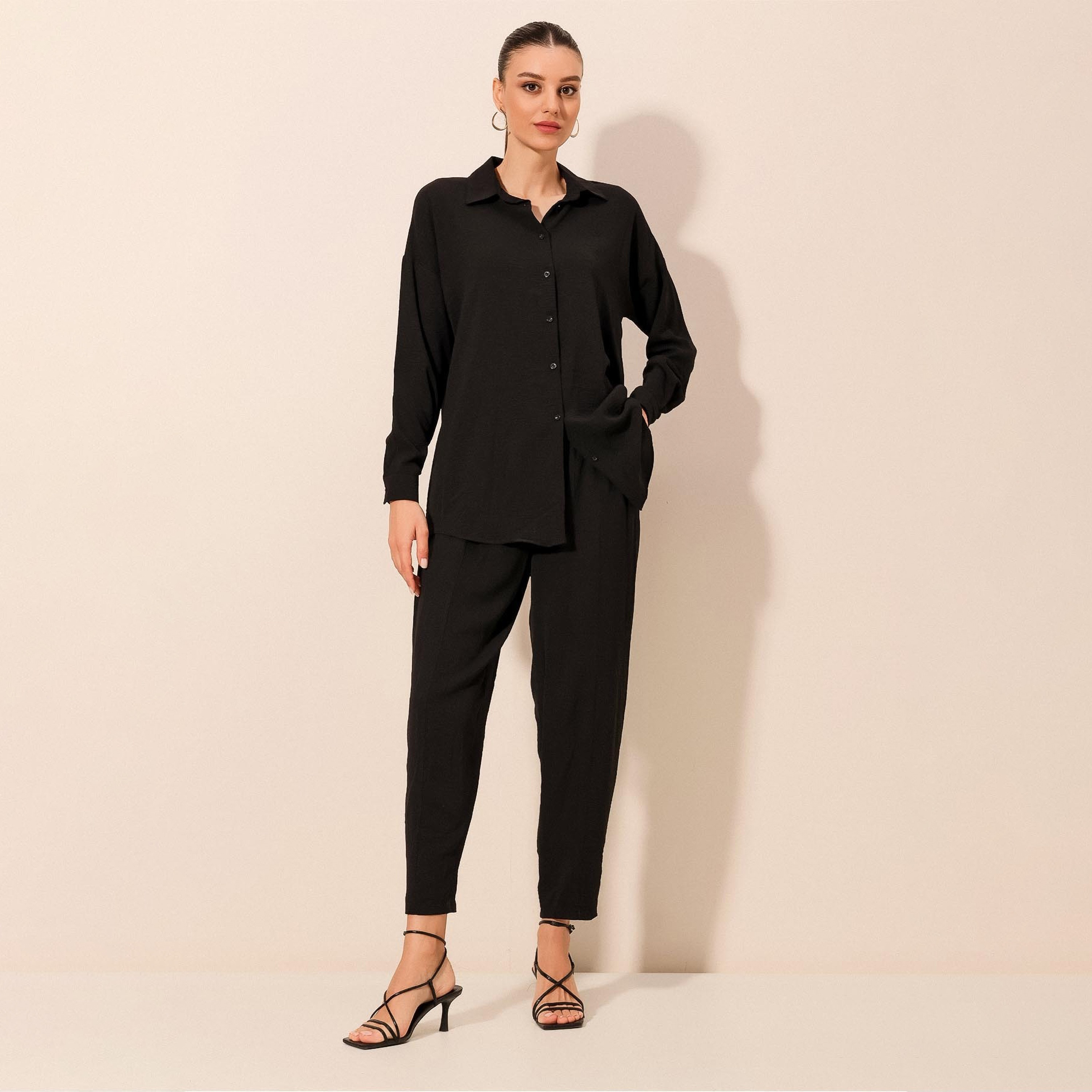 Bigdart Women's Drop Shoulder Sleeves Shirt & Trousers Set-women-clothing-coordsets-image-12