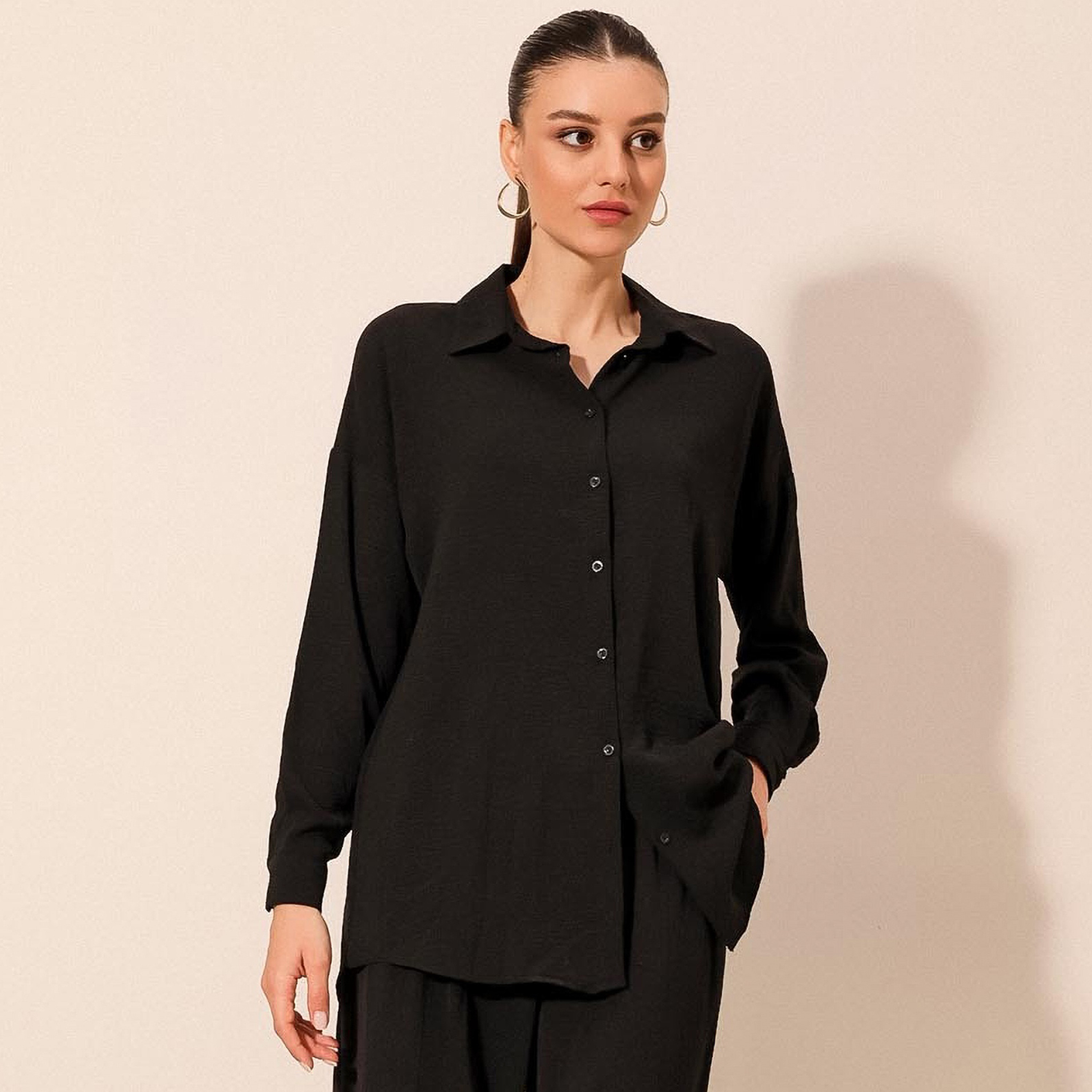 Bigdart Women's Drop Shoulder Sleeves Shirt & Trousers Set-women-clothing-coordsets-image-13