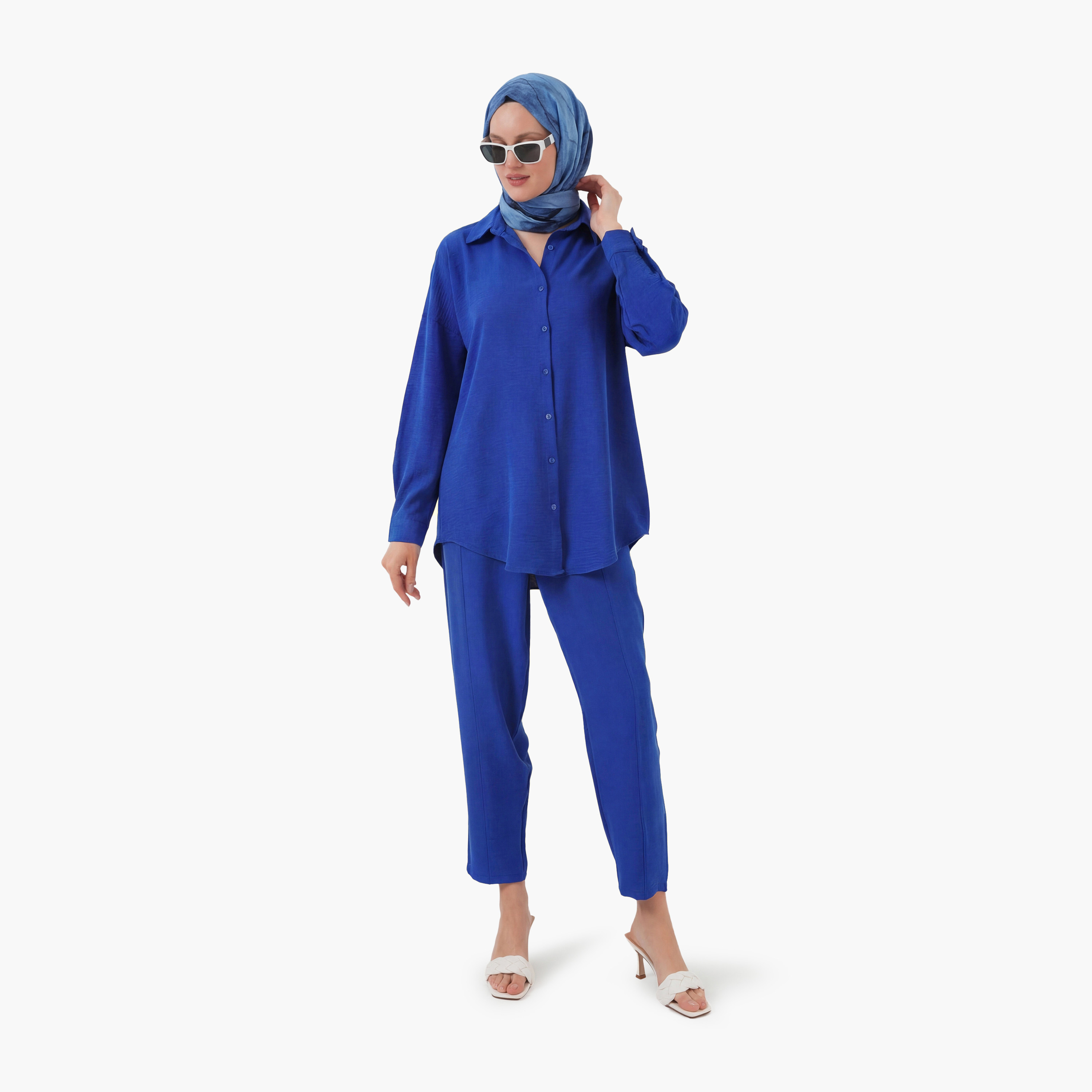 Bigdart Women's Drop Shoulder Sleeves Shirt & Trousers Set-women-clothing-coordsets-image-18