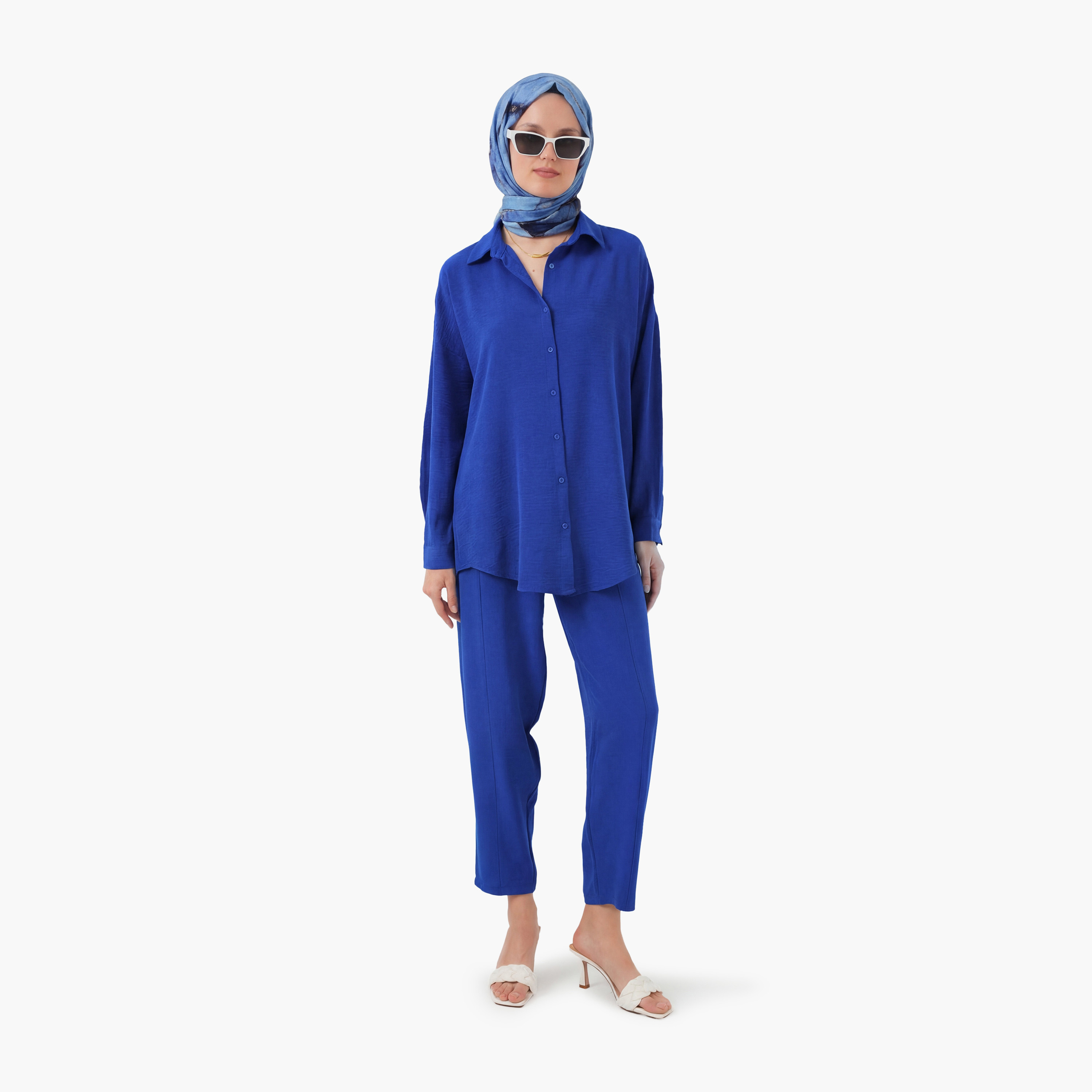 Bigdart Women's Drop Shoulder Sleeves Shirt & Trousers Set-women-clothing-coordsets-image-19