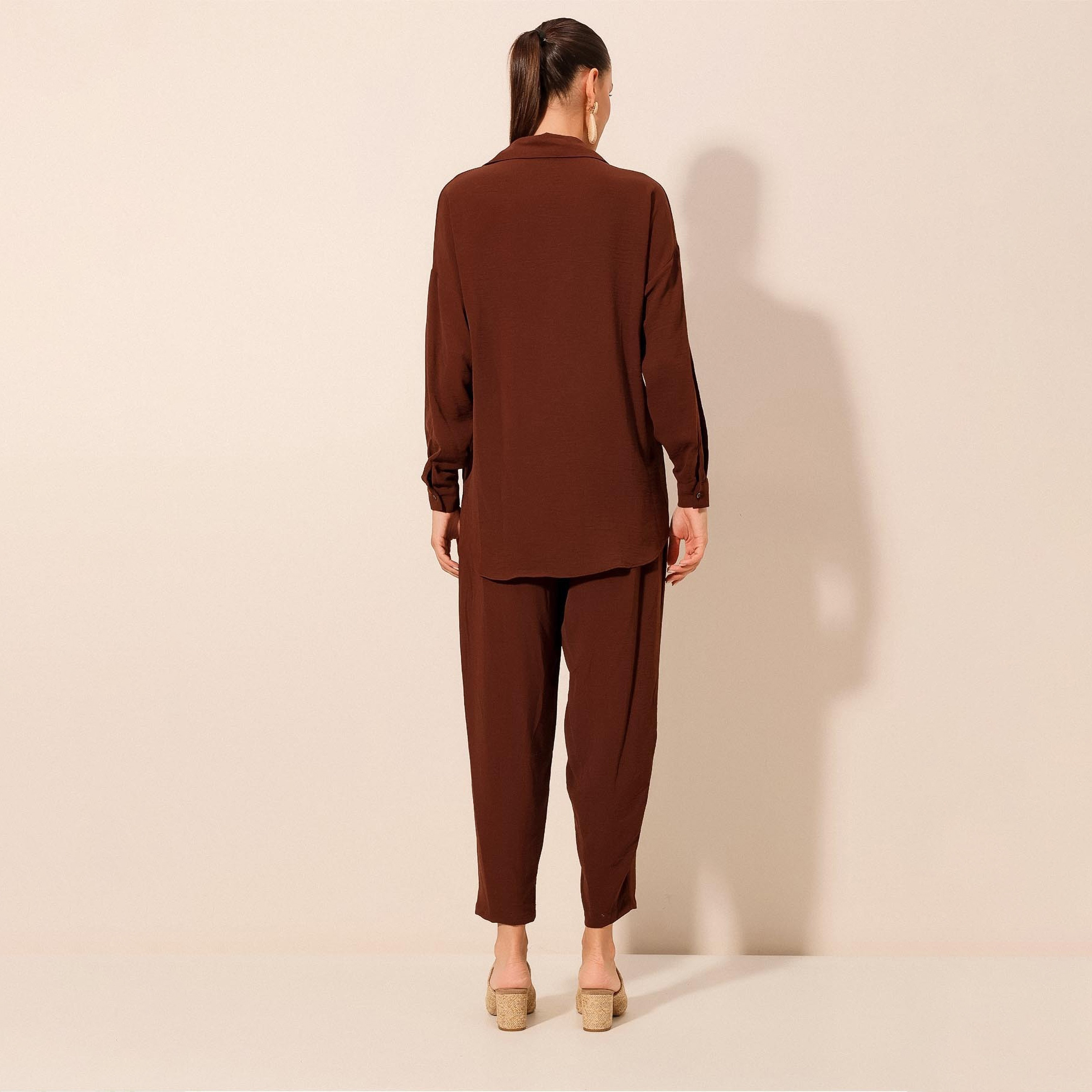 Bigdart Women's Drop Shoulder Sleeves Shirt & Trousers Set-women-clothing-coordsets-image-9