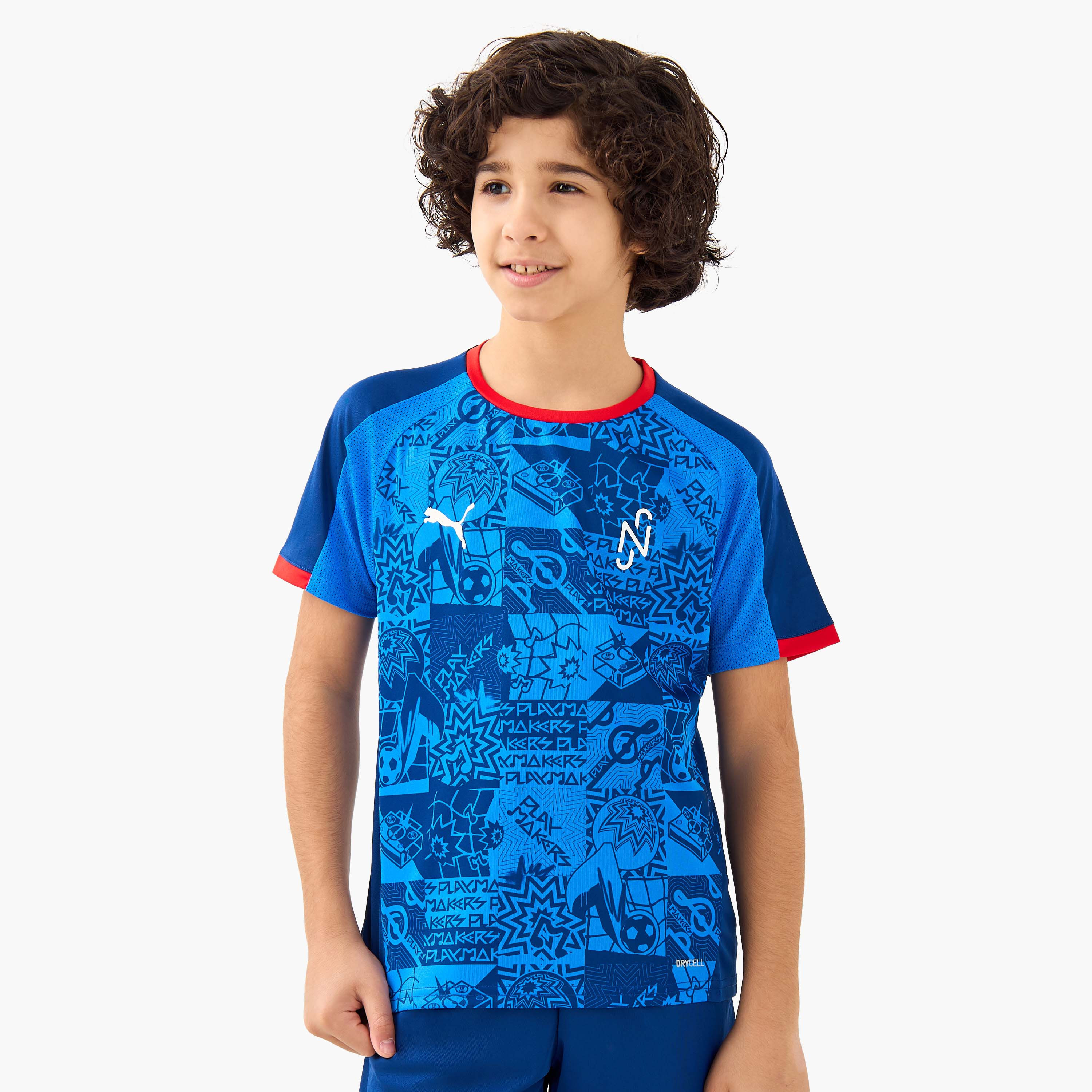 PUMA Boys Crew Neck T-shirt with Print - Cotton - Short Sleeves-boys-clothing-sportswear-tops-image-1