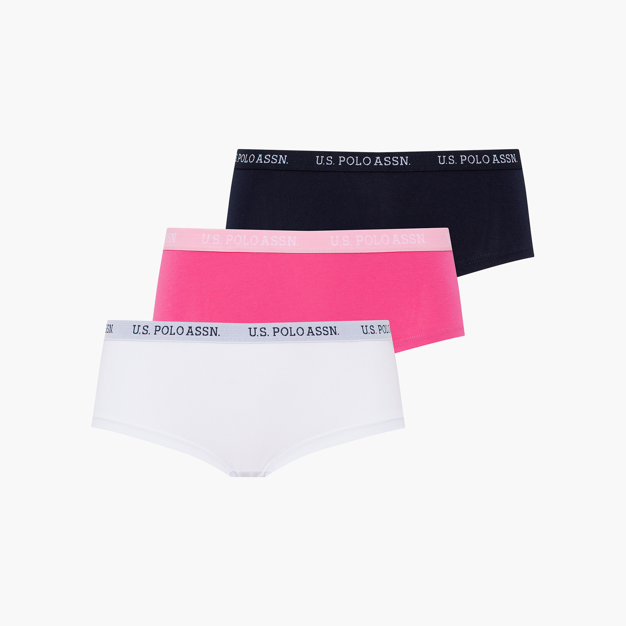 Pack of 3 U.S. Polo Assn. Women Multicolour Brand Print Waistband Panties-women-clothing-lingerie-panties-image-1