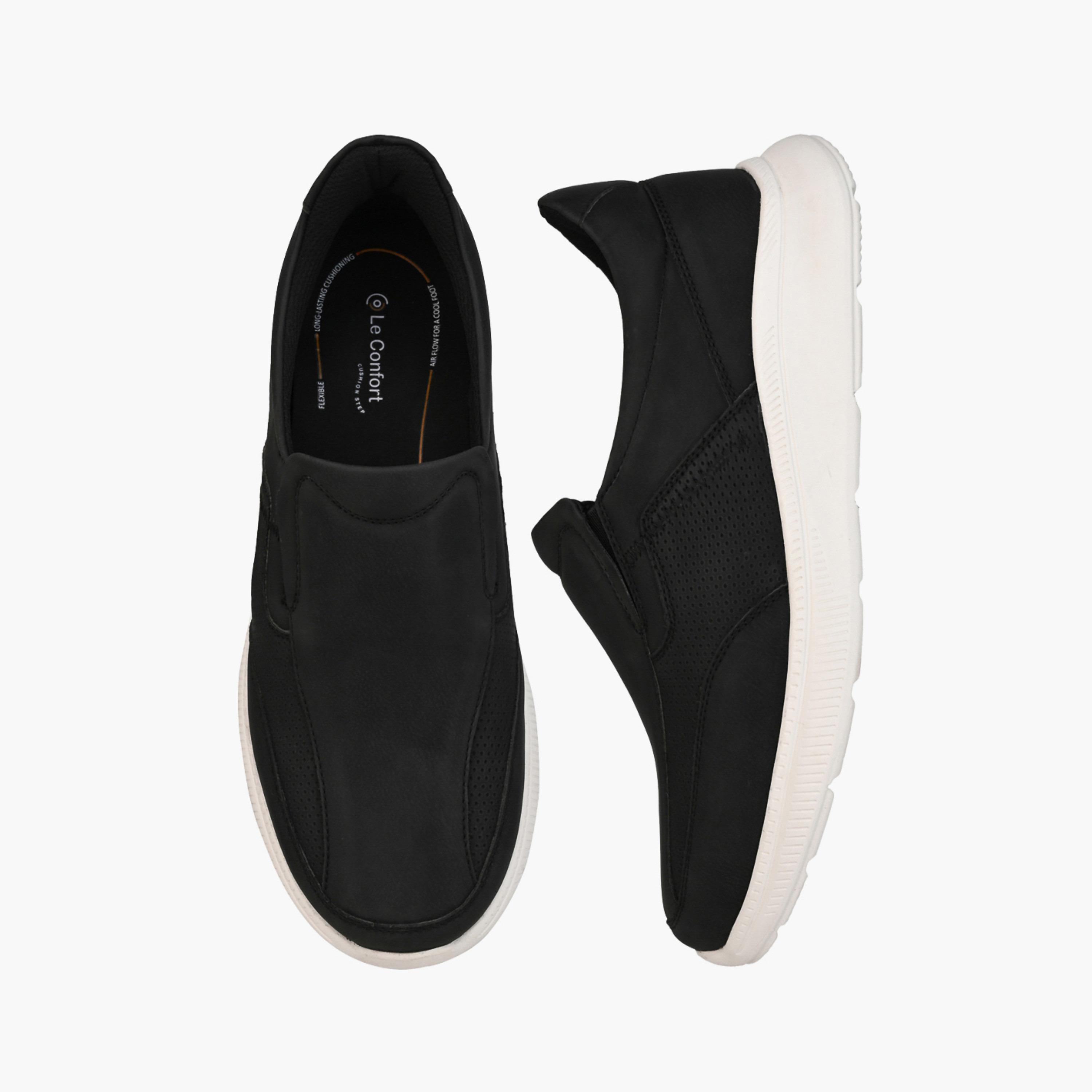 Le Confort Men Textured Slip-On Loafers-men-shoes-loafersandmoccasins-image-1