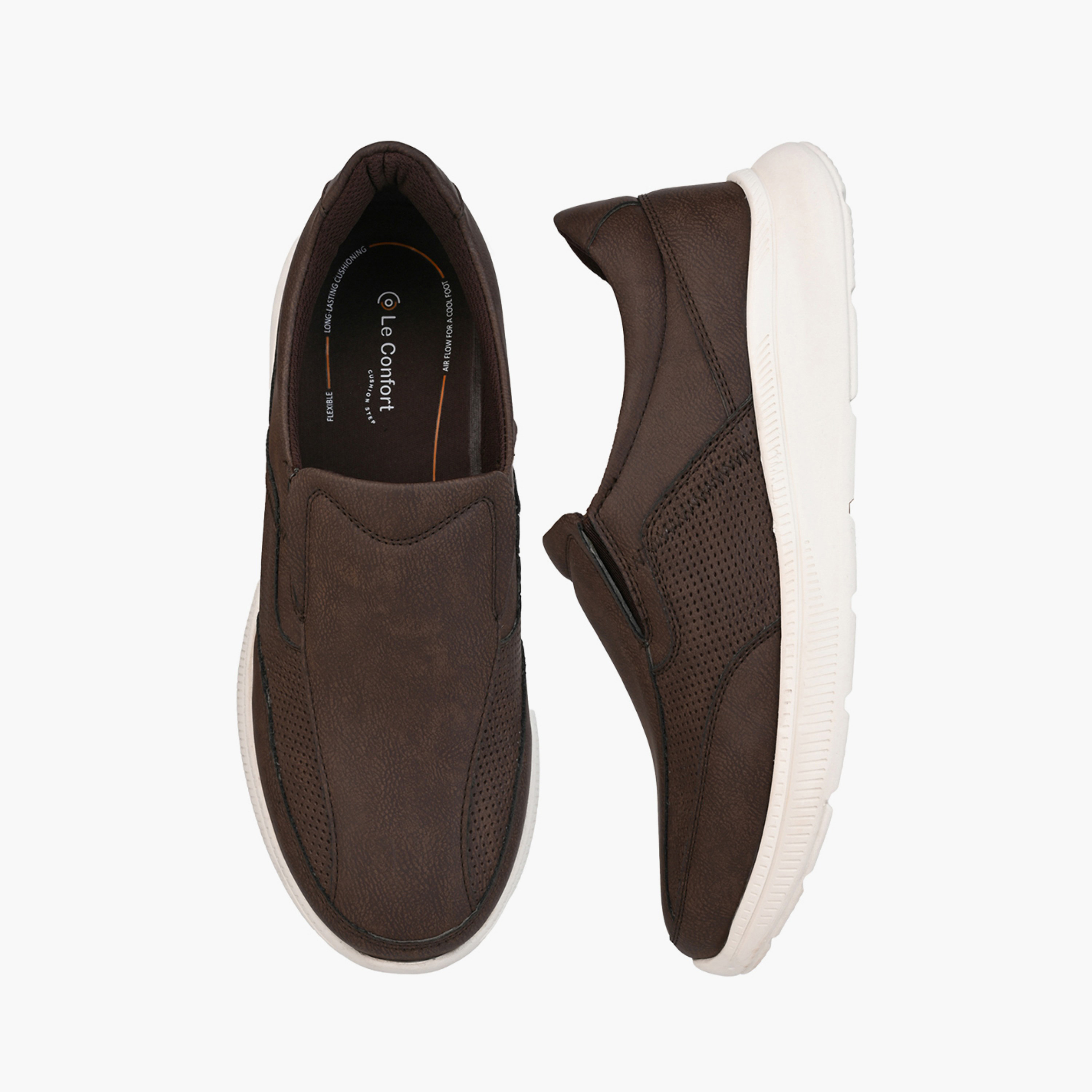 Le Confort Men Textured Slip-On Loafers-men-shoes-loafersandmoccasins-image-1
