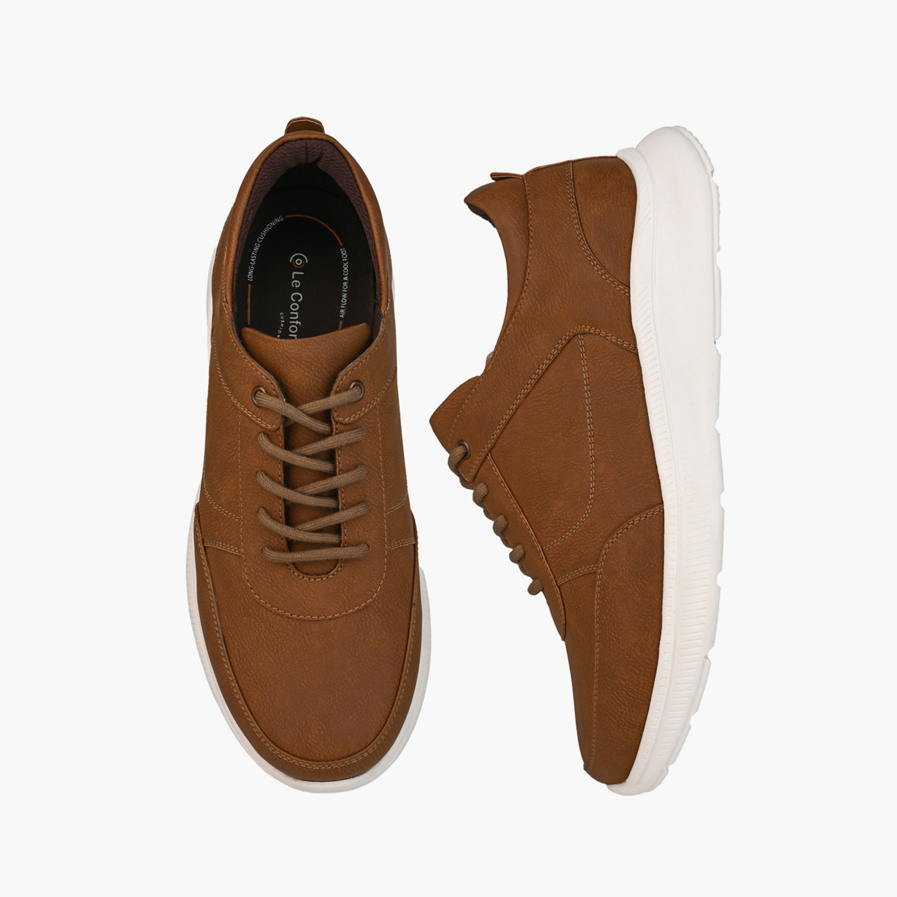 Le Confort Men Lace-Up Ankle Sneakers-men-shoes-sneakers-image-1