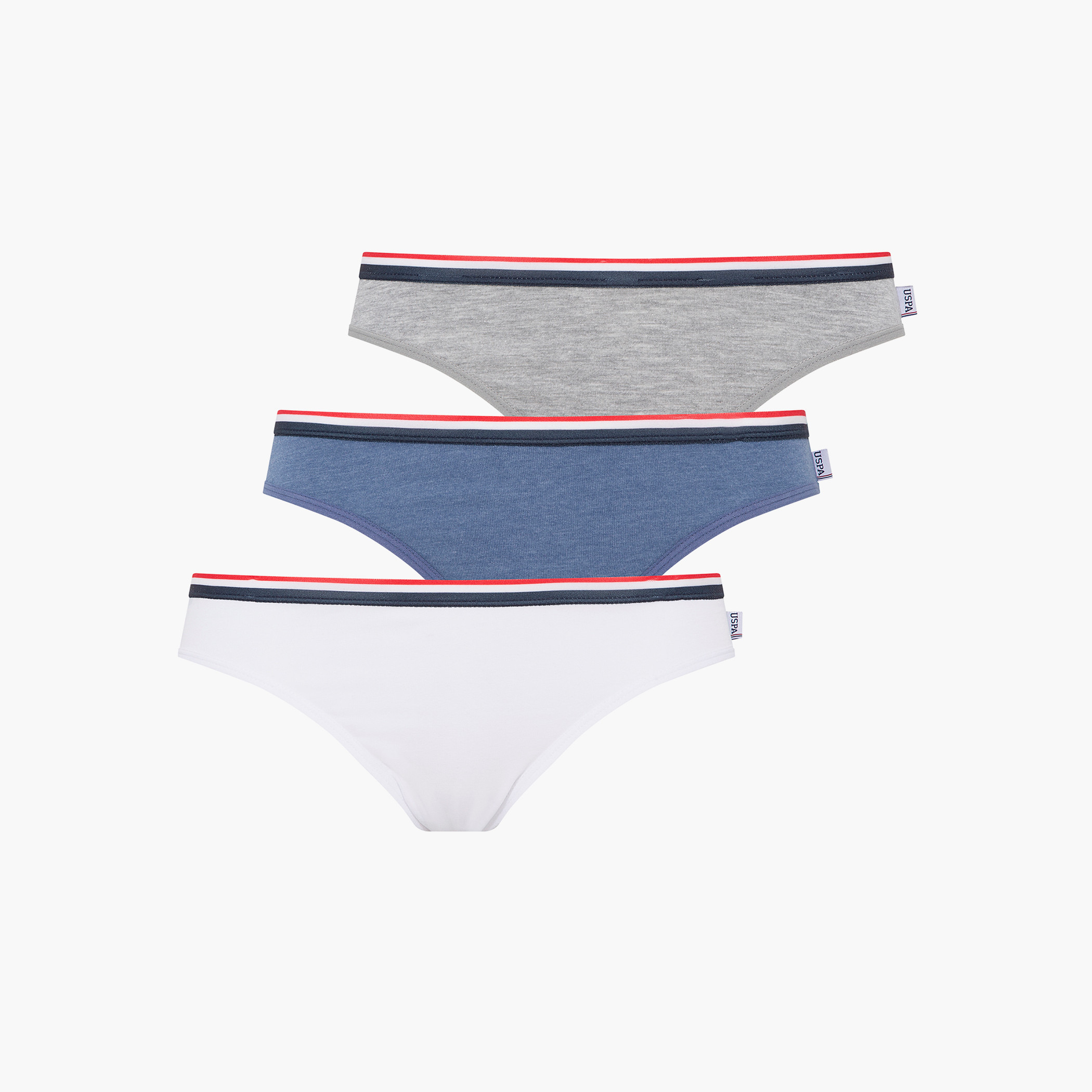 Pack of 3 U.S. Polo Assn. Women Multicolour Plain Slip Briefs-women-clothing-lingerie-panties-image-1