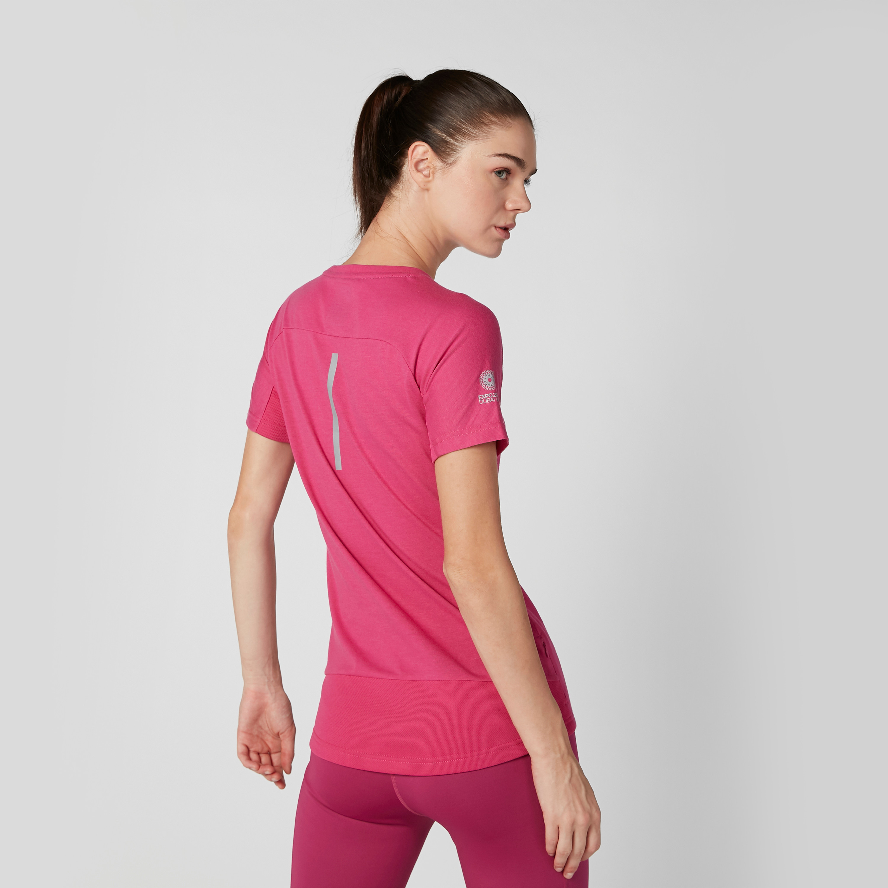 Expo 2020 Plain T-shirt with Round Neck and Short Sleeves-sports-women-clothing-tshirtsandvests-image-3