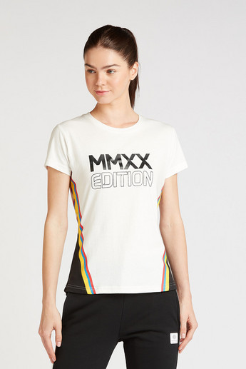 Expo 2020 Printed T-shirt with Round Neck and Short Sleeves