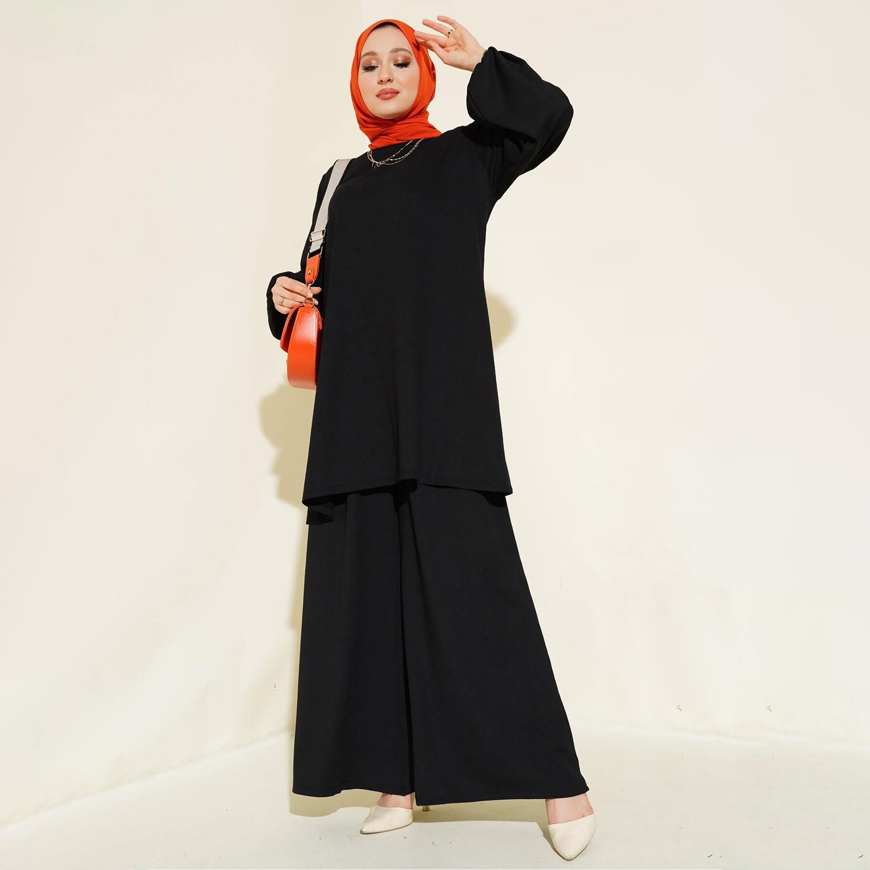 طقم نسائي بنسيج مزخرف، تونيك وسروال من بيجدارت-women-clothing-coordsets-image-31