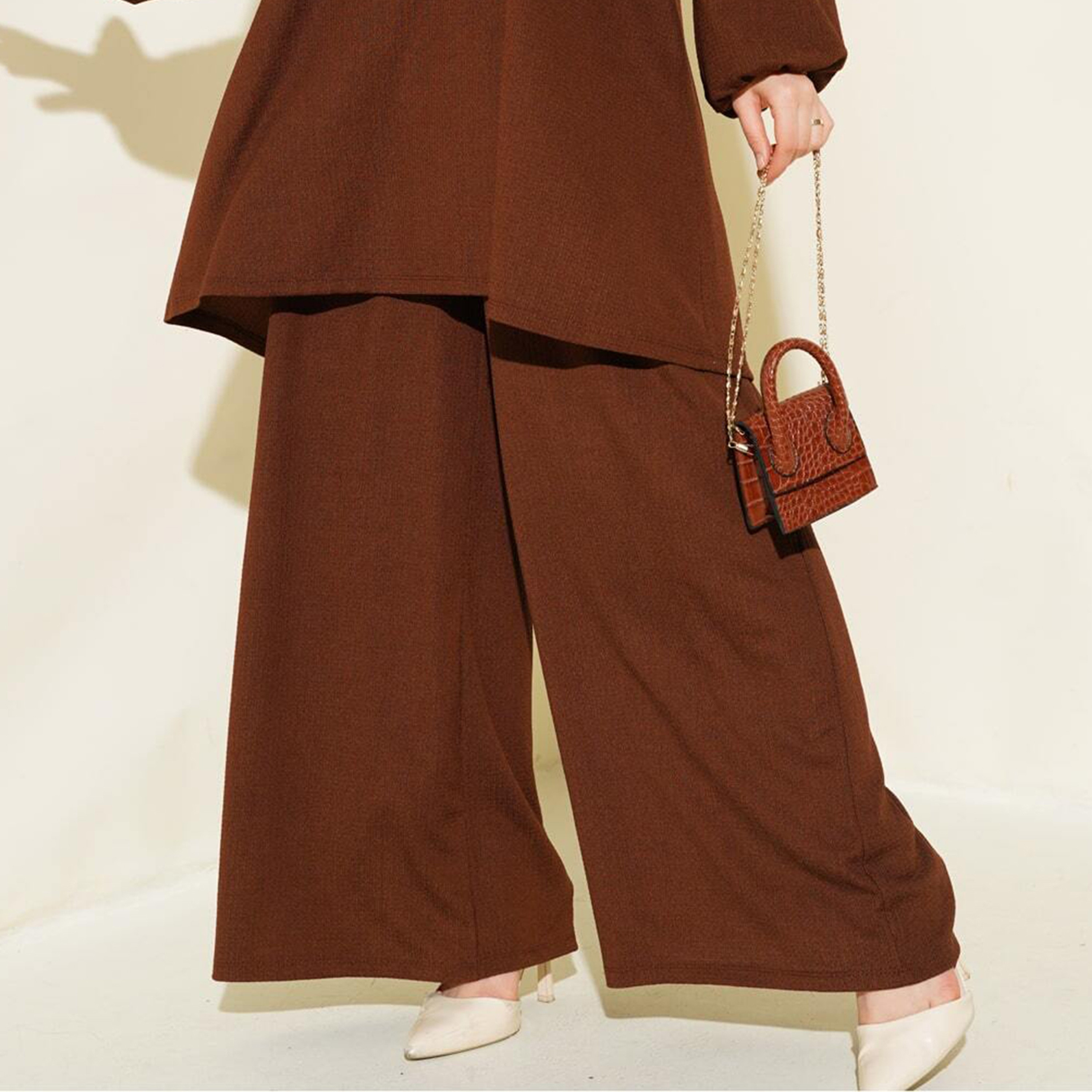 طقم نسائي بنسيج مزخرف، تونيك وسروال من بيجدارت-women-clothing-coordsets-image-9