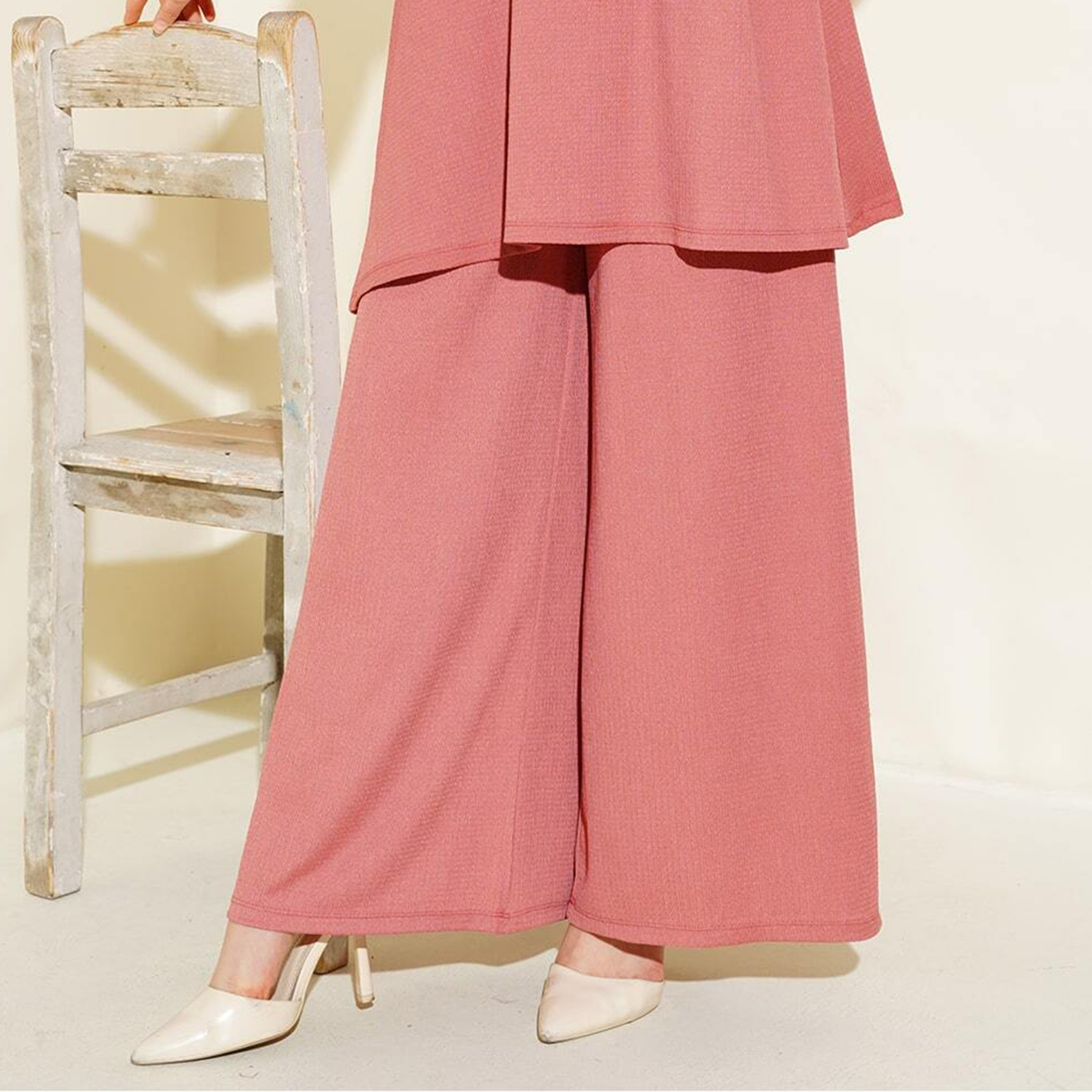 طقم نسائي بنسيج مزخرف، تونيك وسروال من بيجدارت-women-clothing-coordsets-image-24