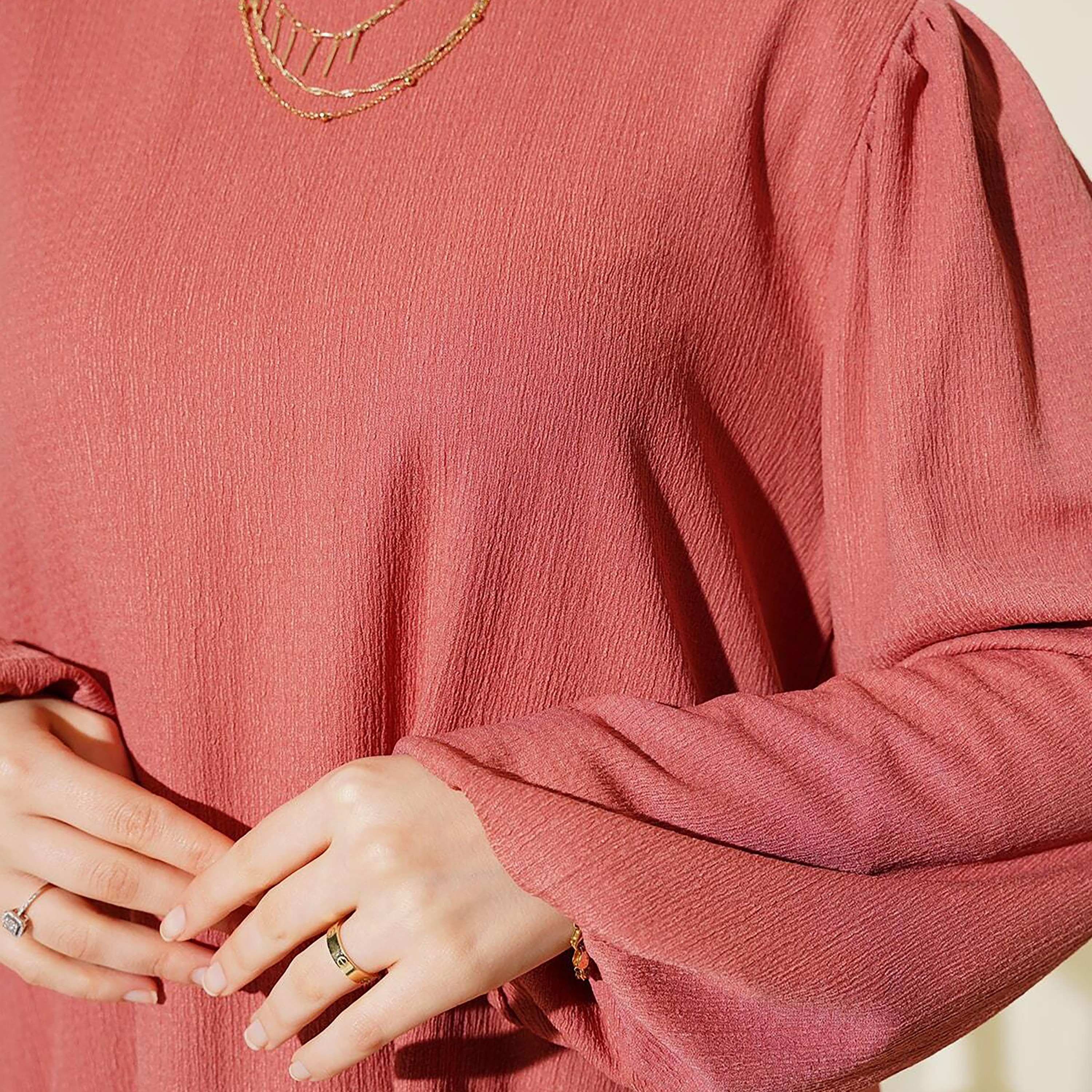 طقم نسائي بنسيج مزخرف، تونيك وسروال من بيجدارت-women-clothing-coordsets-image-26