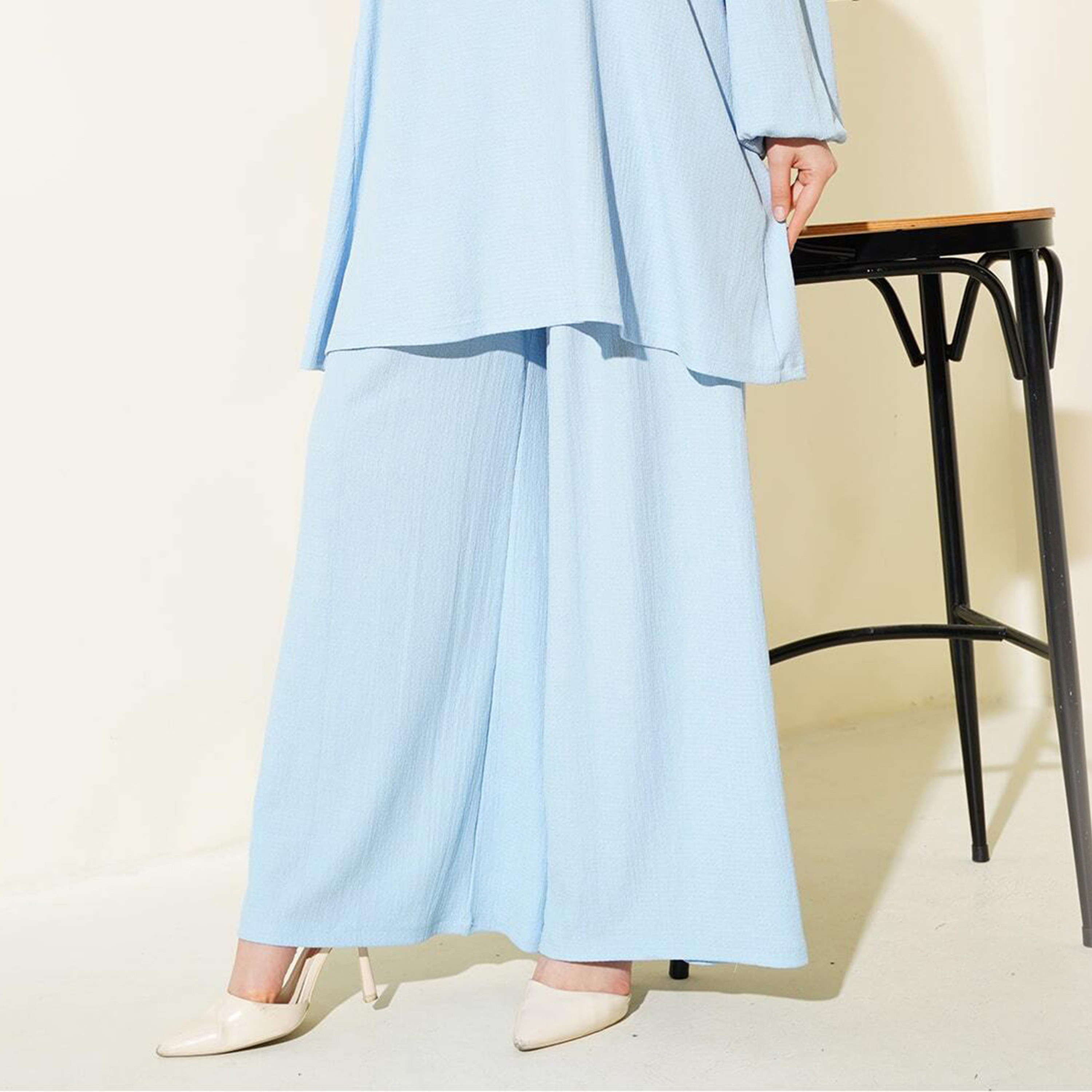 طقم نسائي بنسيج مزخرف، تونيك وسروال من بيجدارت-women-clothing-coordsets-image-19