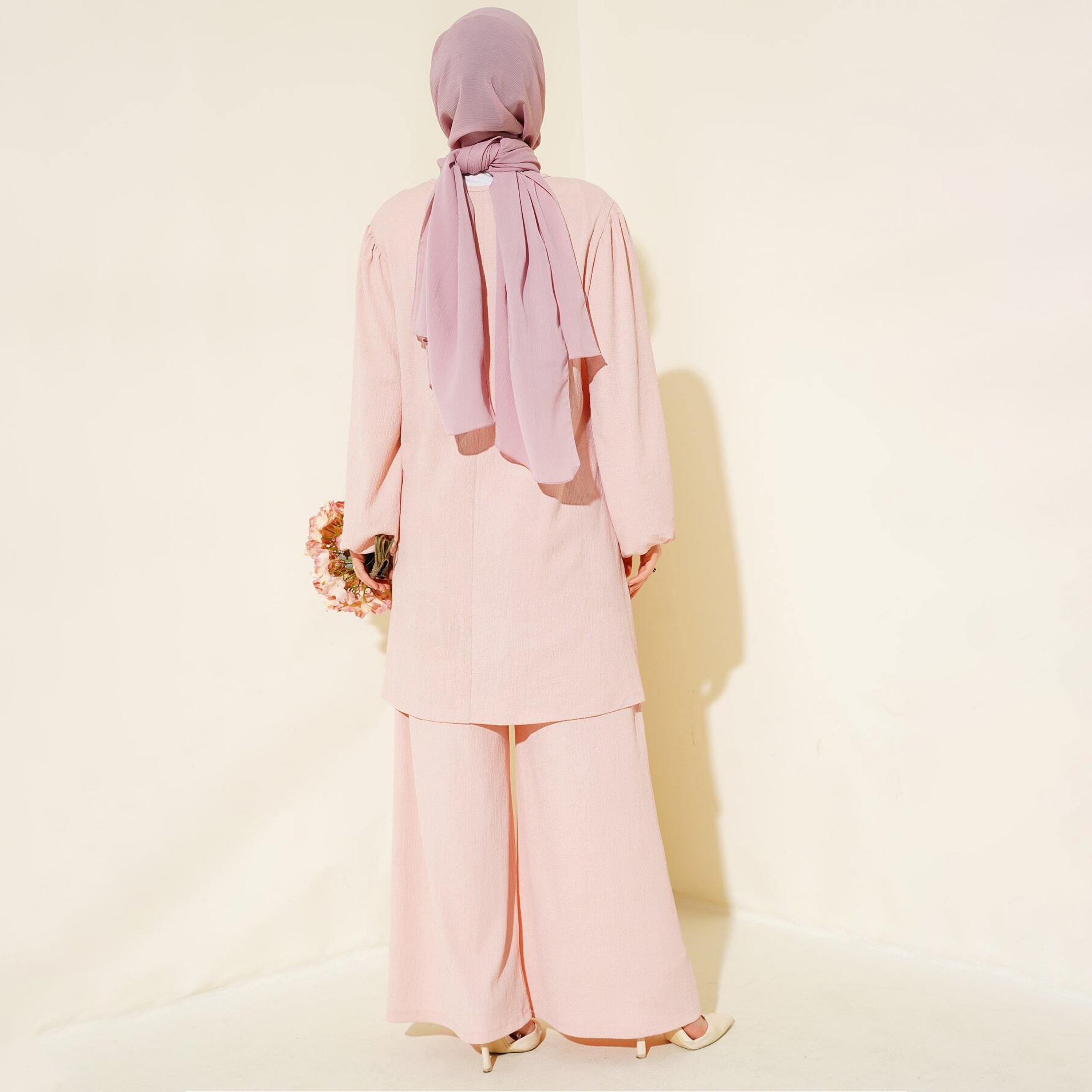 طقم نسائي بنسيج مزخرف، تونيك وسروال من بيجدارت-women-clothing-coordsets-image-5