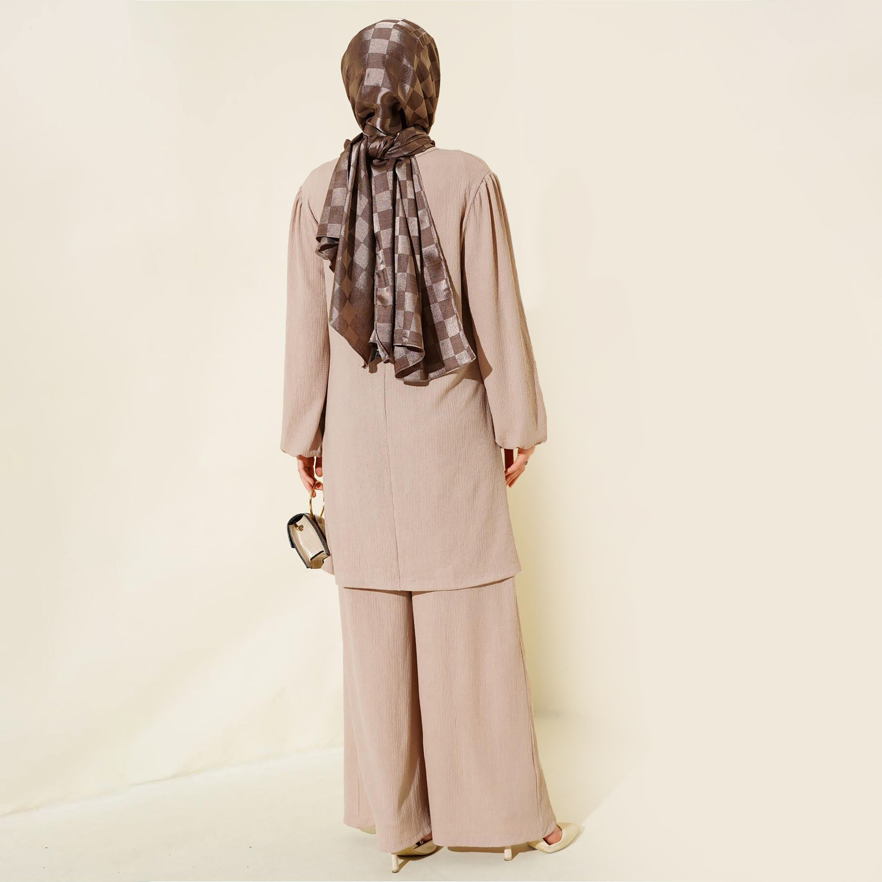 طقم نسائي بنسيج مزخرف، تونيك وسروال من بيجدارت-women-clothing-coordsets-image-29
