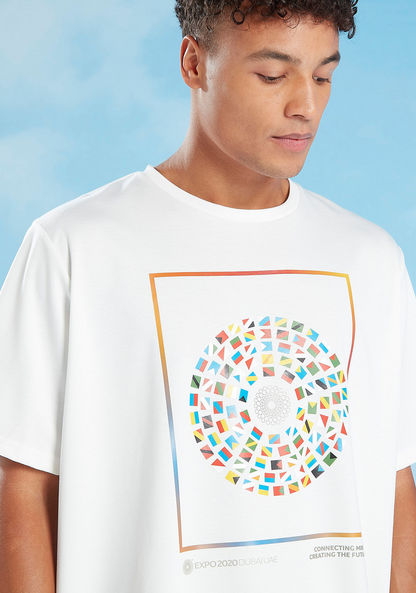 Expo 2020 Printed T-shirt with Crew Neck and Short Sleeves