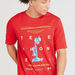 Graphic Print Crew Neck T-shirt with Short Sleeves-T Shirts-thumbnail-2