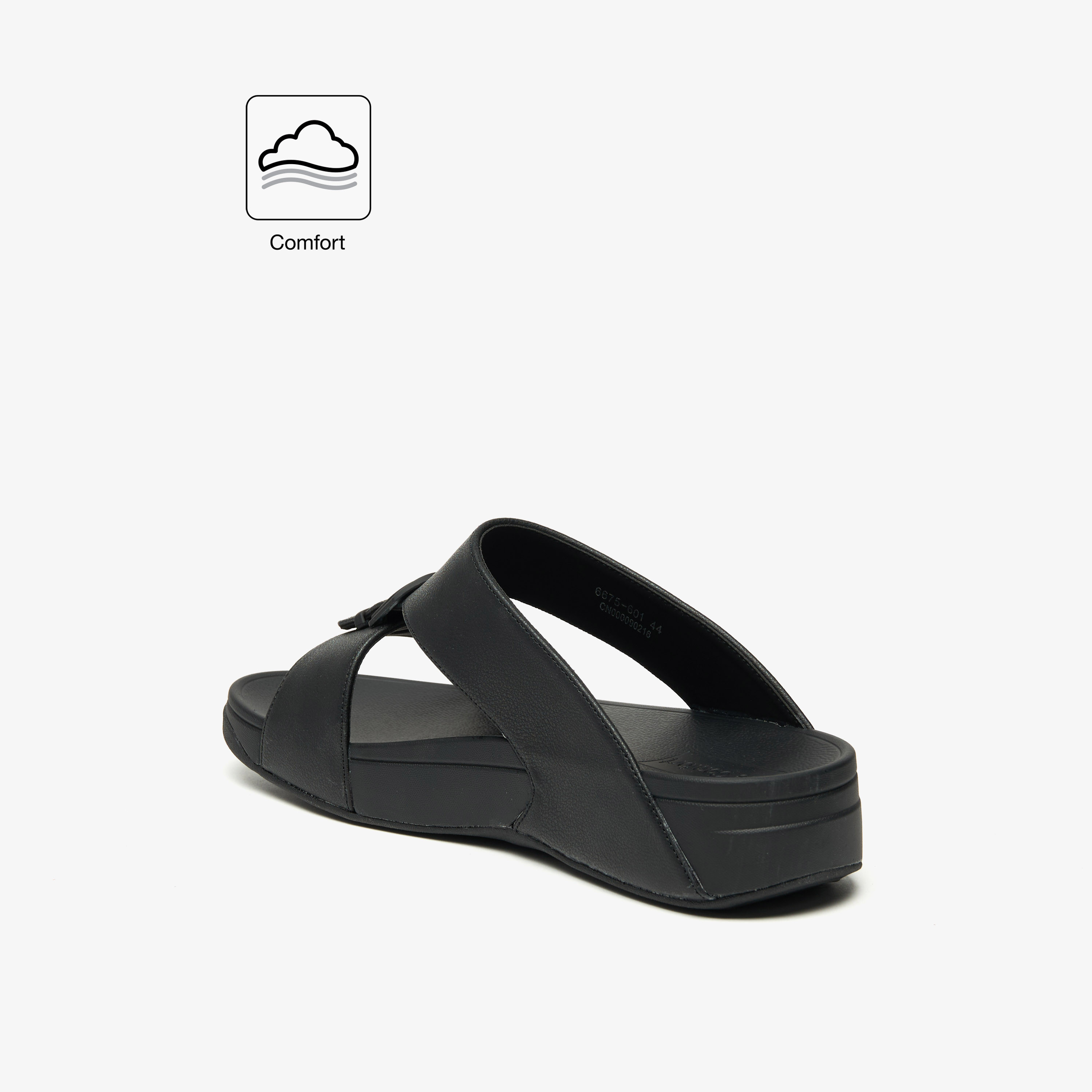Le Confort Solid Slip-On Comfort Sandals with Buckle Accent-cpmen-footwear-sandals-image-2