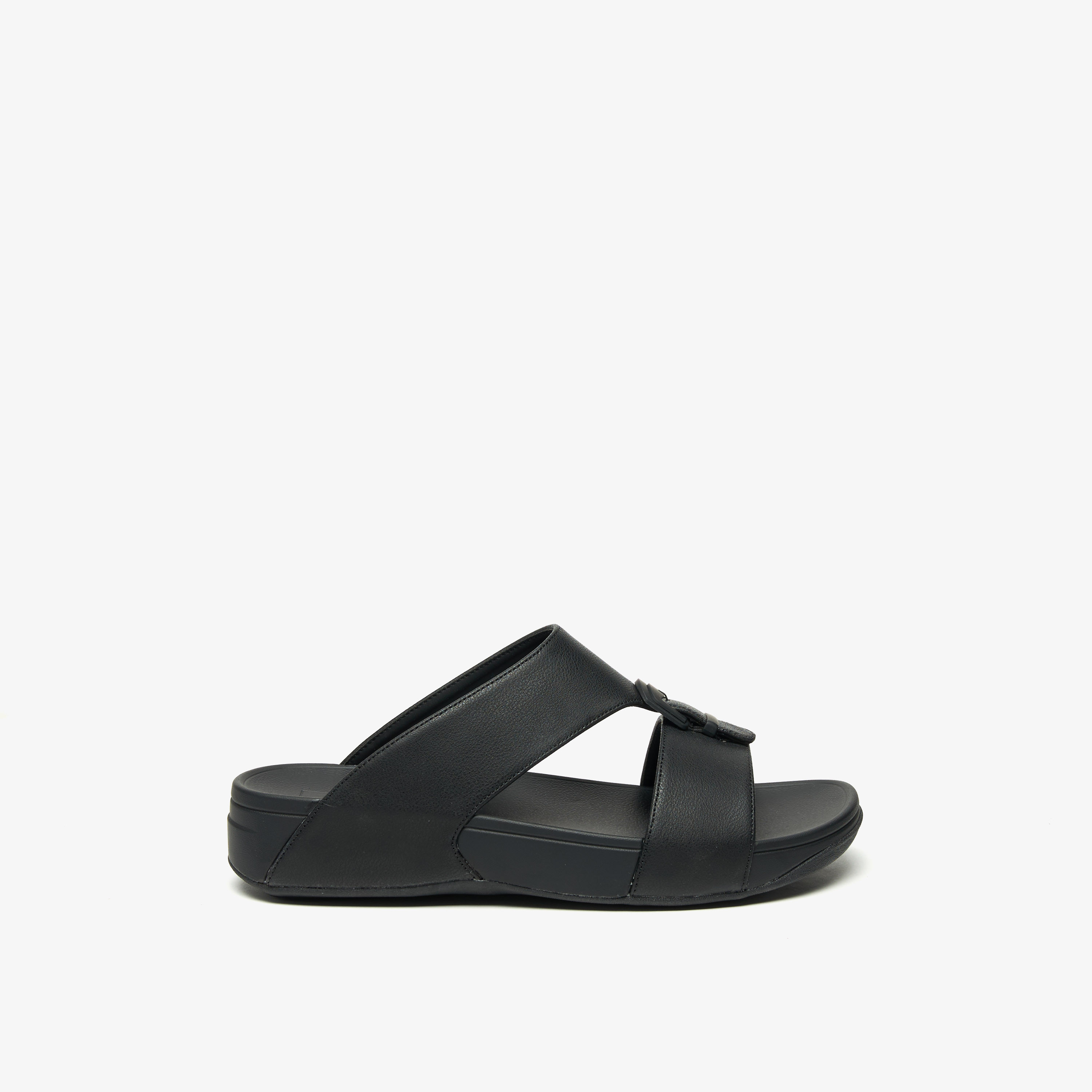 Le Confort Solid Slip-On Comfort Sandals with Buckle Accent-cpmen-footwear-sandals-image-3