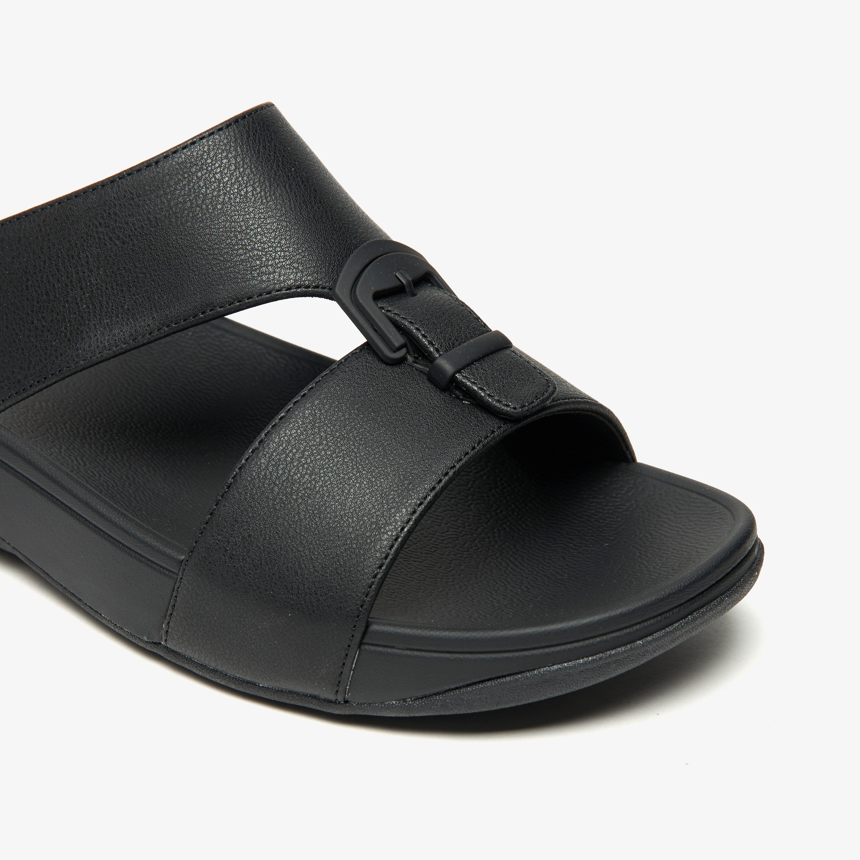 Le Confort Solid Slip-On Comfort Sandals with Buckle Accent-cpmen-footwear-sandals-image-5