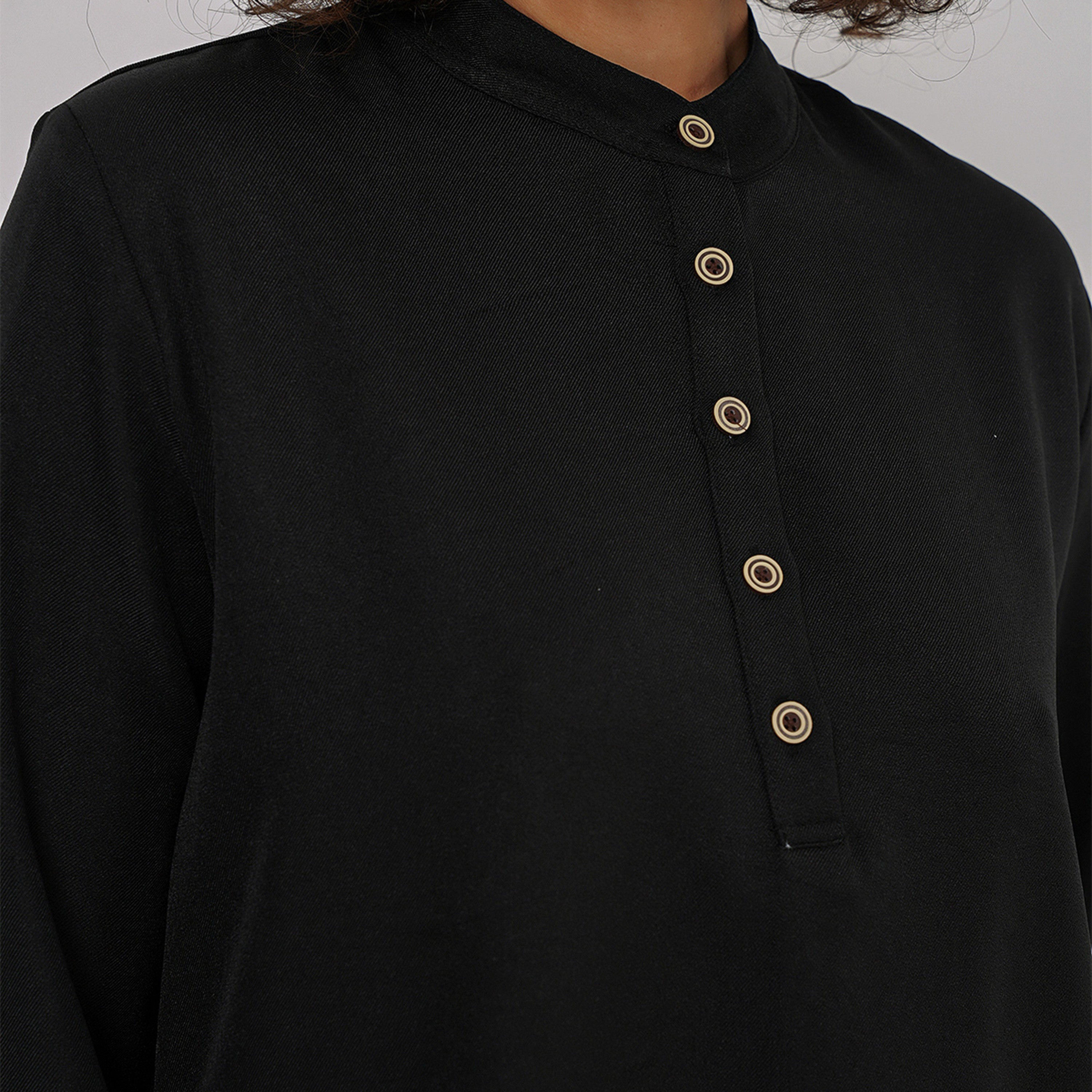 طقم نسائي بقميص تونيك بياقة شريطية وبنطلون من بيجدارت-women-clothing-coordsets-image-23