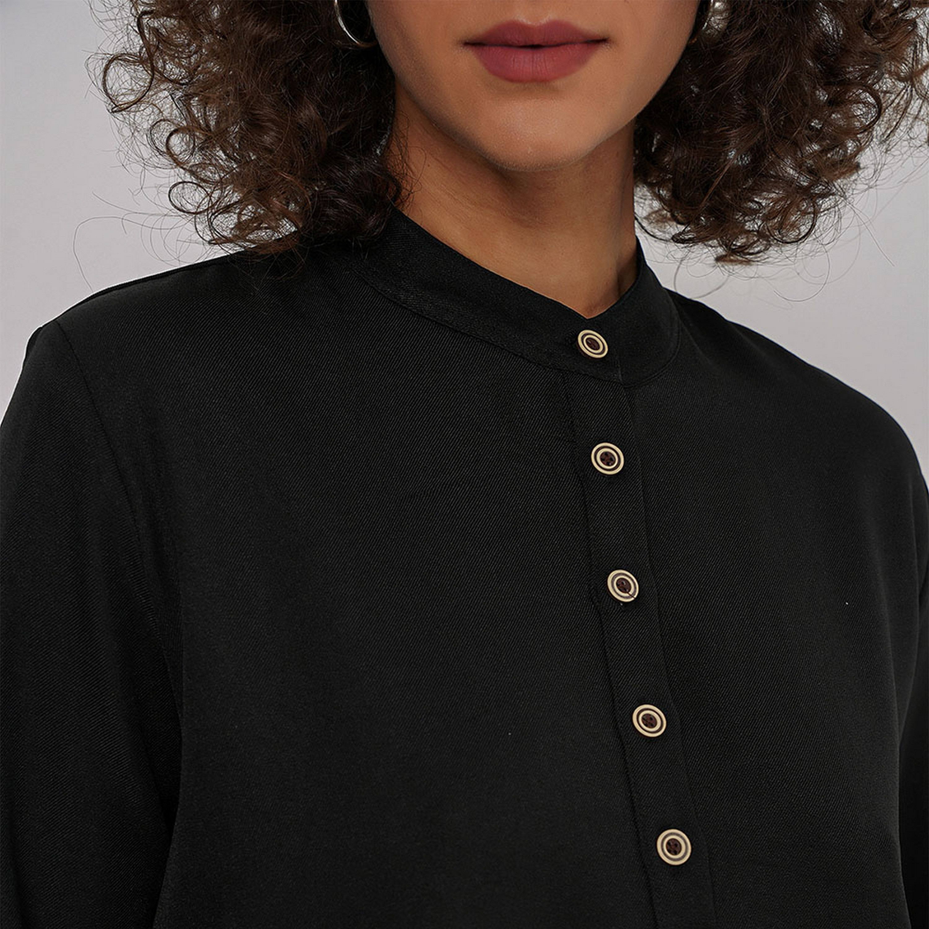 طقم نسائي من الكتان، تونيك بياقة الماندرين وسروال من بيجدارت-women-clothing-coordsets-image-30