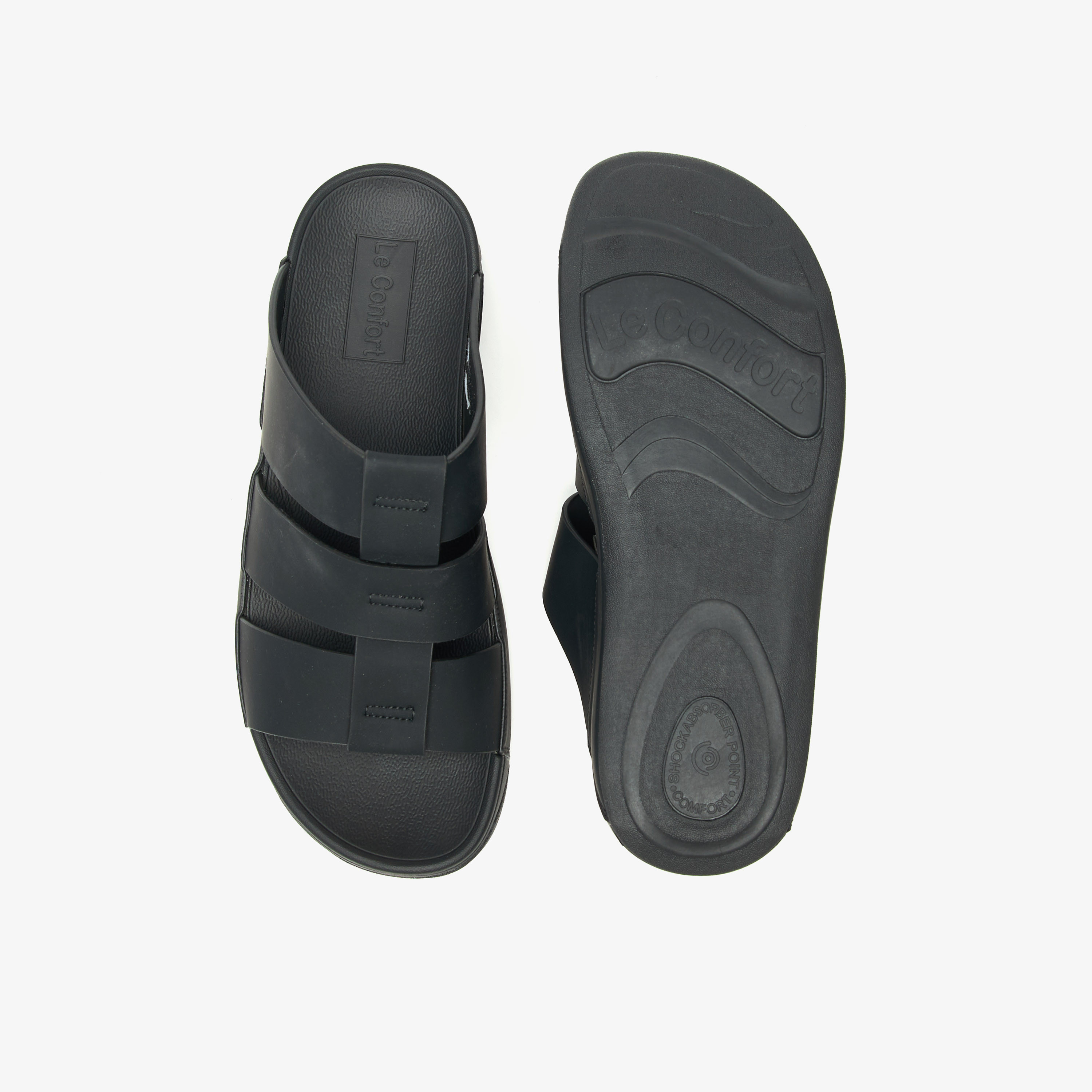 صندل مريح سادة سهل الارتداء من لو كونفورت-men-shoes-sandals-image-4