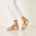 Le Confort Glitter Textured Slip-On Flatform Heeled Sandals-Women%27s Heel Sandals-thumbnail-0