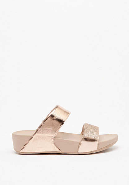 Le Confort Glitter Textured Slip-On Flatform Heeled Sandals-Women%27s Heel Sandals-image-3